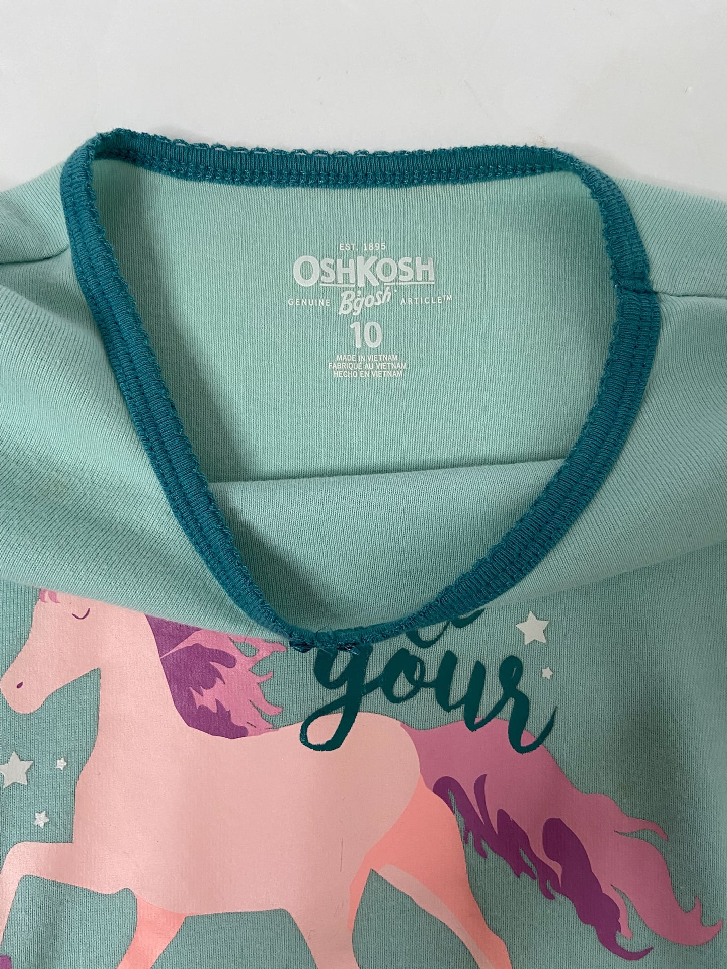 OshKosh Long Sleeve PJ Set - Teal - Youth 10