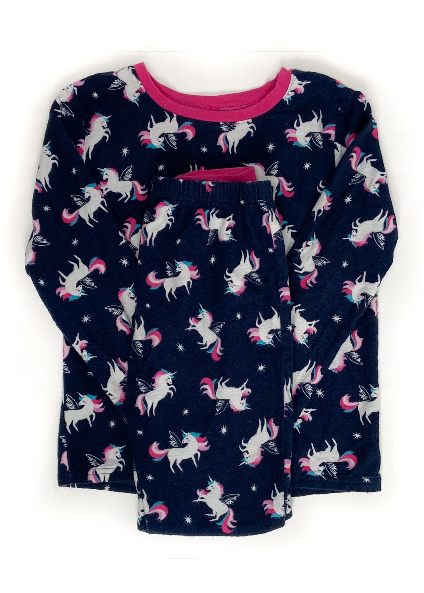 George Long Sleeve Flanel PJ Set - Navy - Youth Large