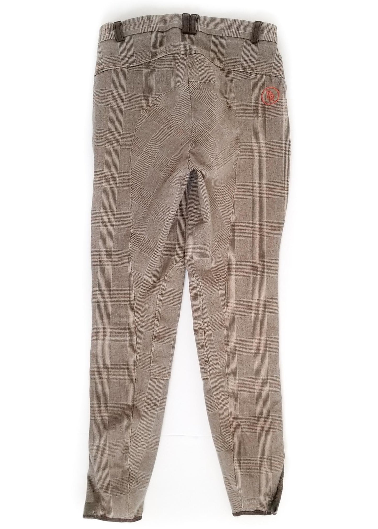 BR Equestrian Fashion Knee Patch Breeches - Plaid - 25/26