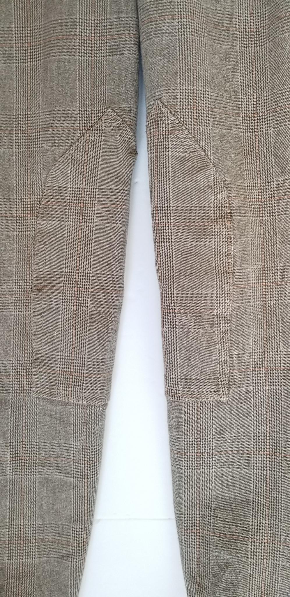 BR Equestrian Fashion Knee Patch Breeches - Plaid - 25/26