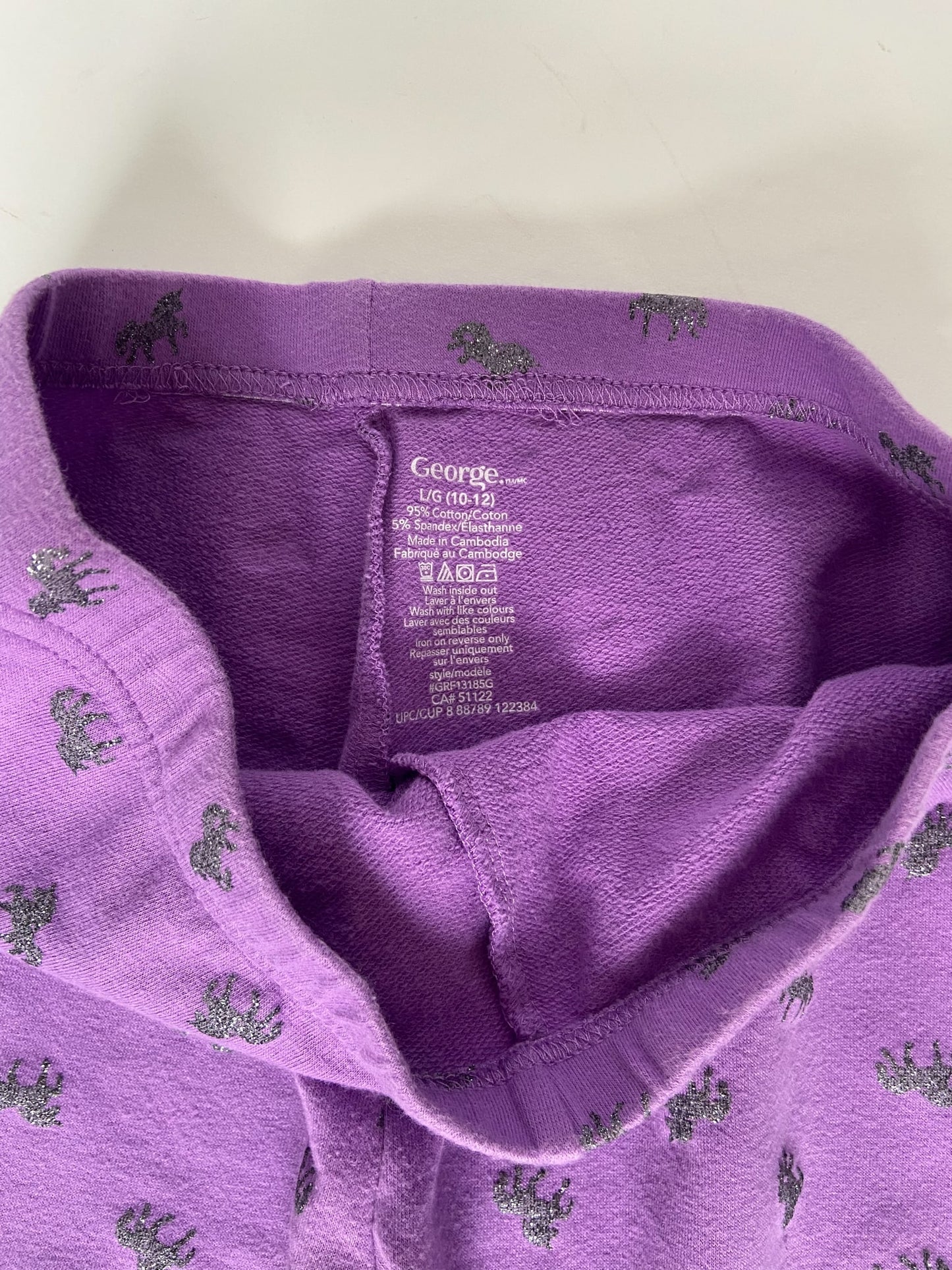 George Unicorn Leggings - Purple - Youth Large