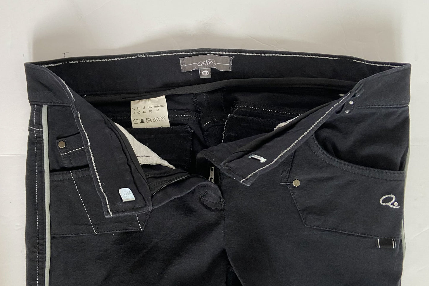 QHP Suede Full Seat Breeches - Black - Women's 28