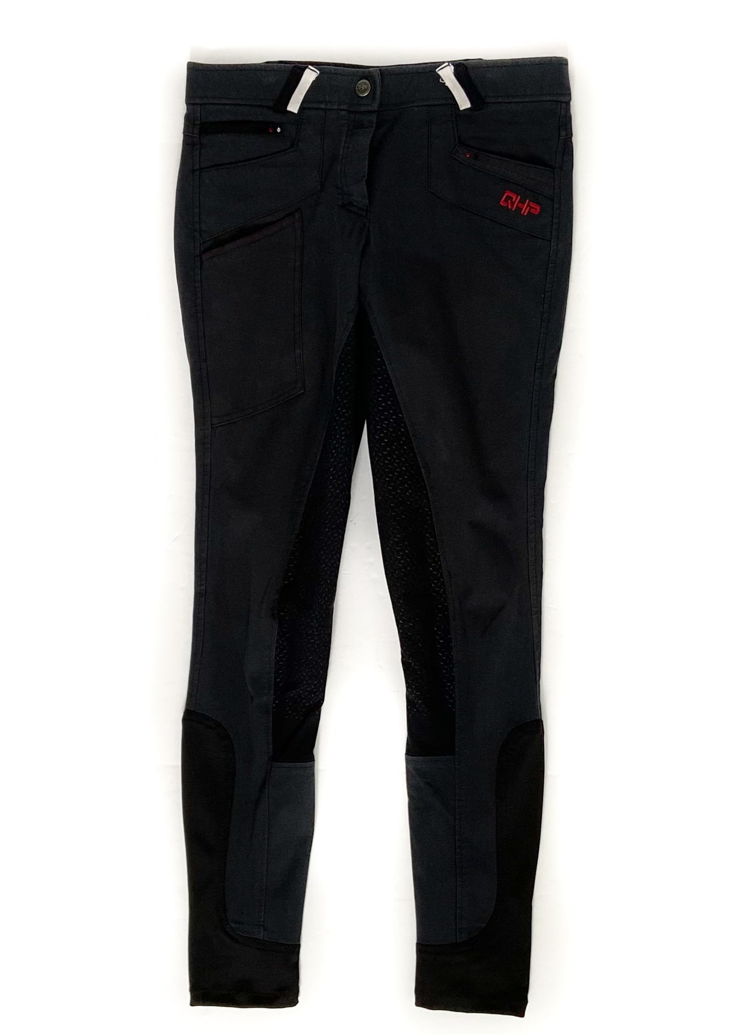 QHP Silicone Full Seat Breeches - Black - Women's 28