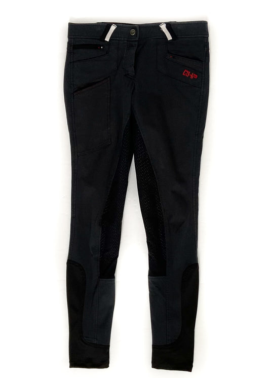 QHP Silicone Full Seat Breeches - Black - Women's 28