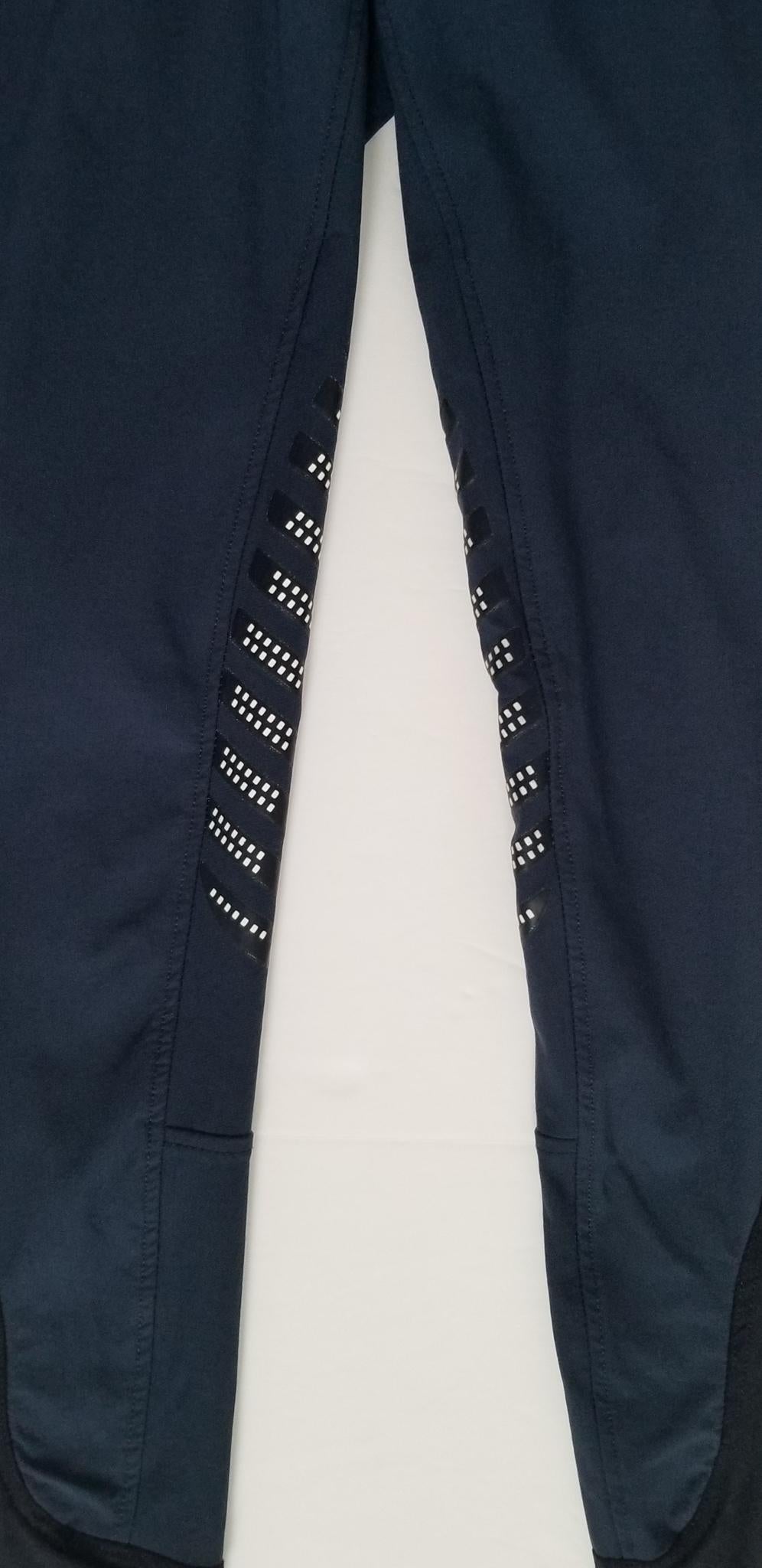QJ Riding Wear Silicone Knee Patch Breeches - Navy - Women's 29R