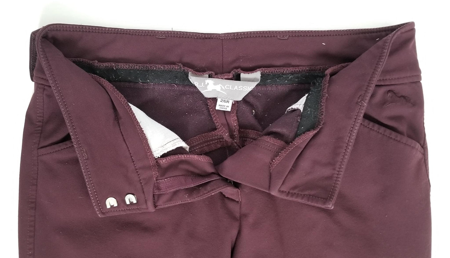 RJ Classics Gulf Knee Patch Breeches - Mixed Berry - 26R