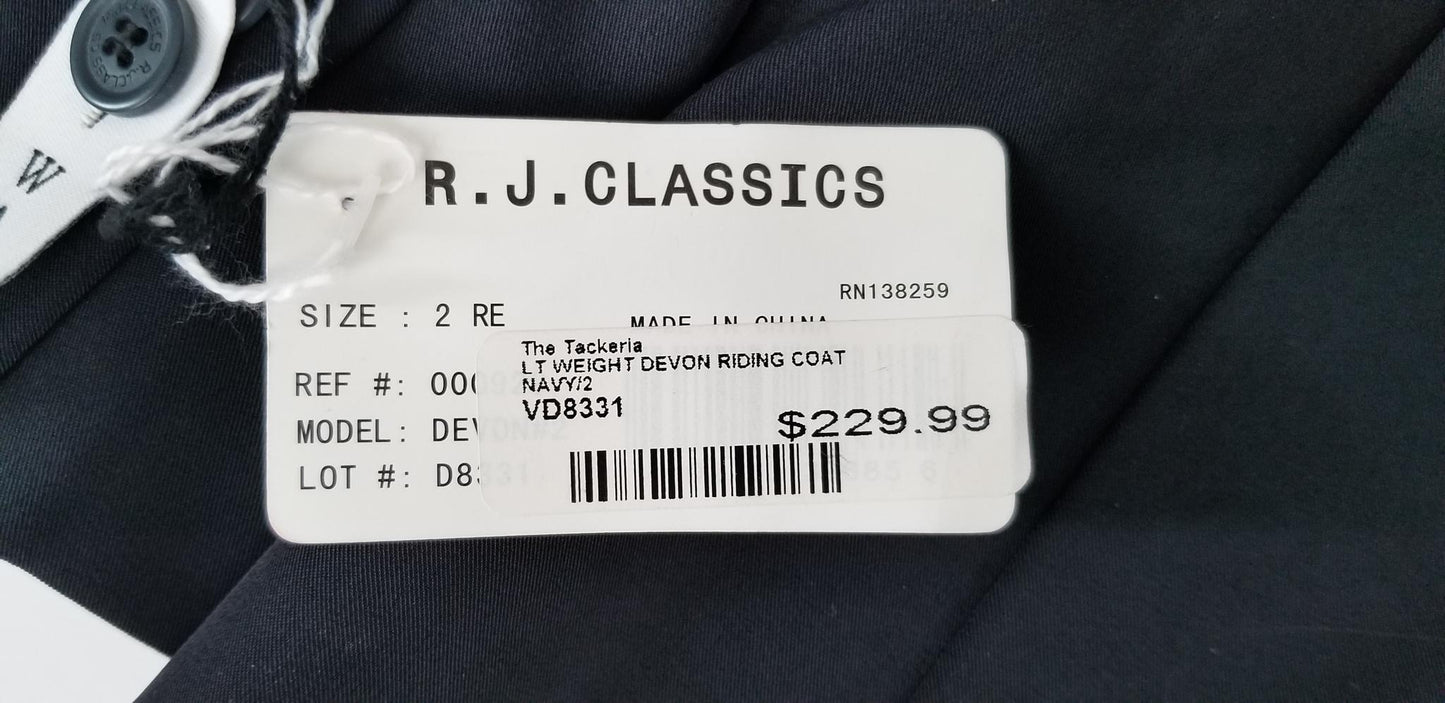 RJ Classics Xtreme Grey Label Devon Show Jacket - Navy - 2R