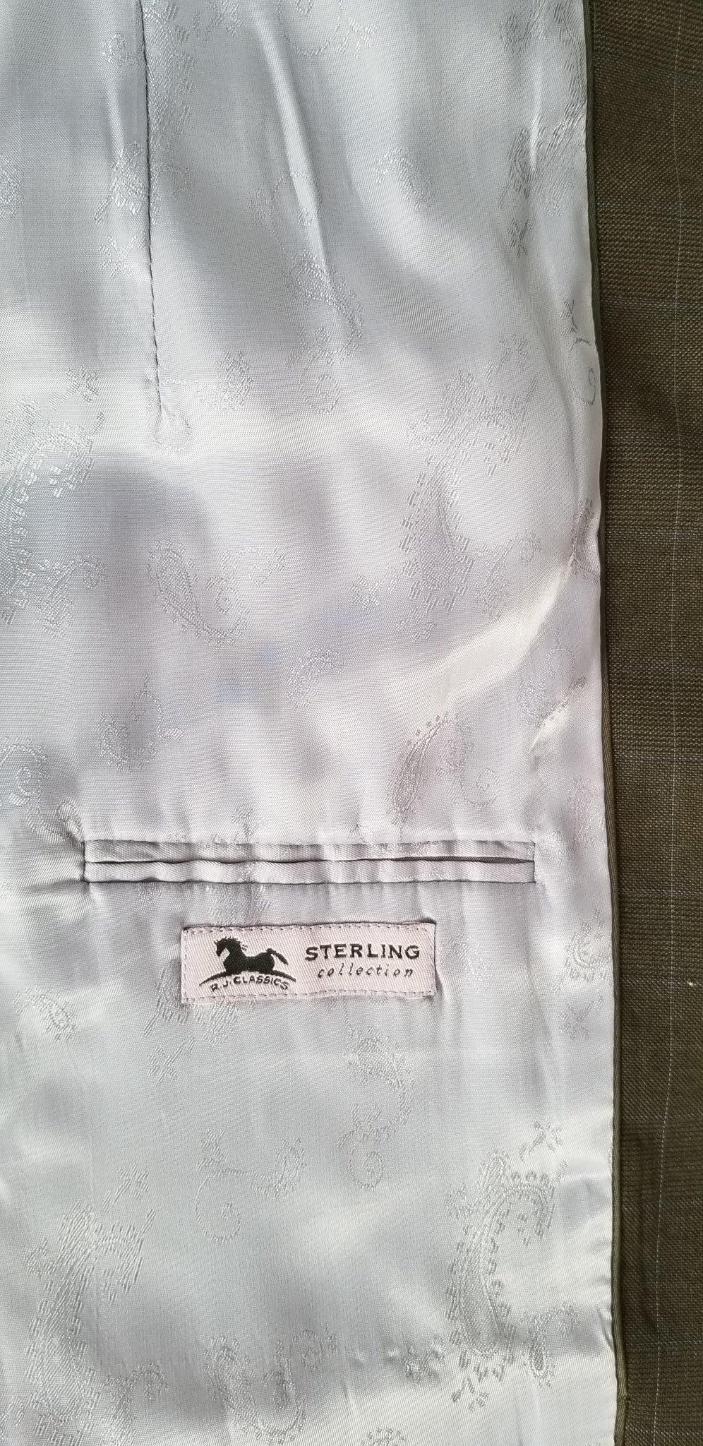 RJ Classics Sterling Collection Wool Show Jacket - Brown w/ Purple Windowpane - 8R