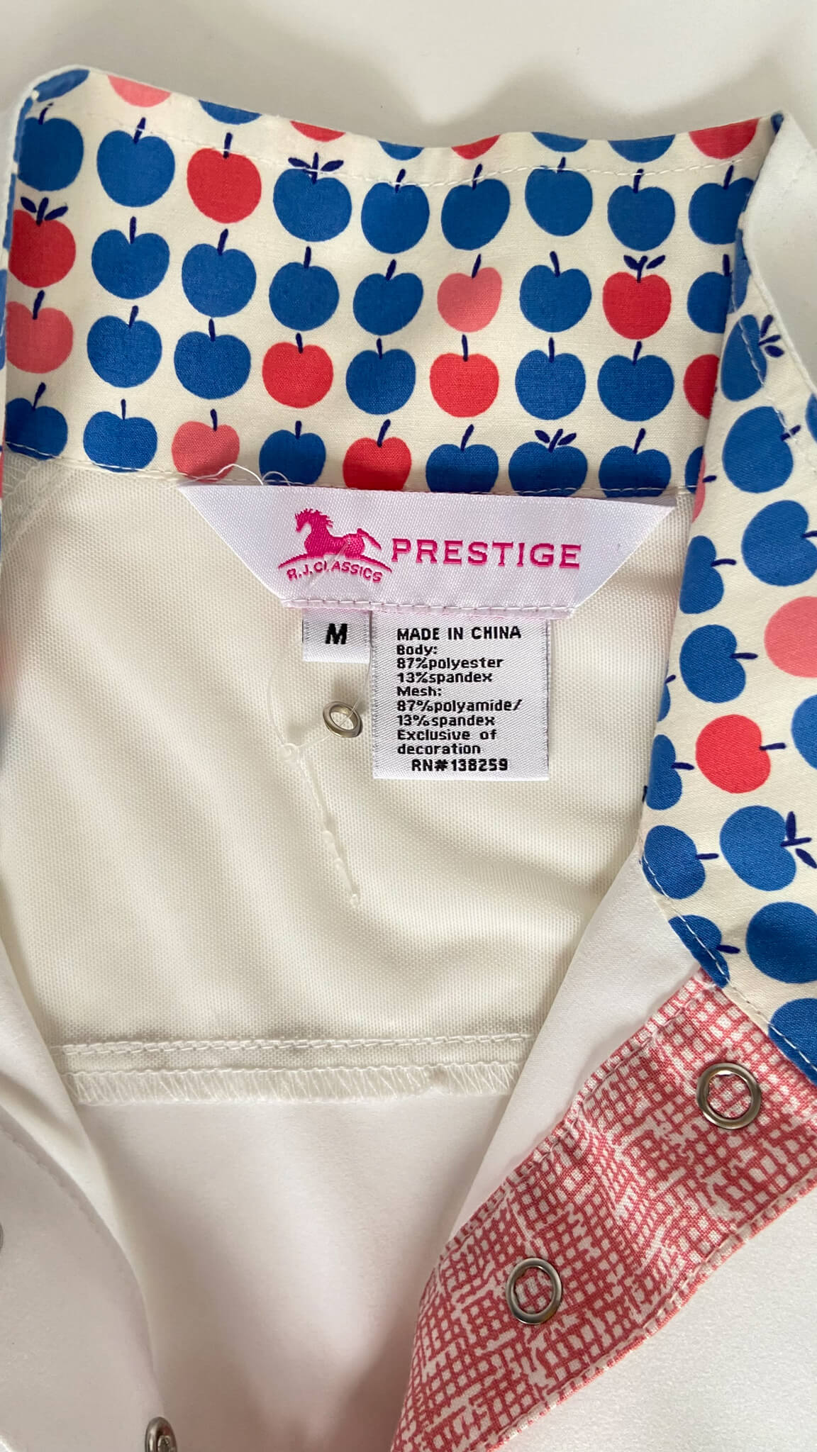 RJ Classics Prestige Show Shirt - White - Women's Medium