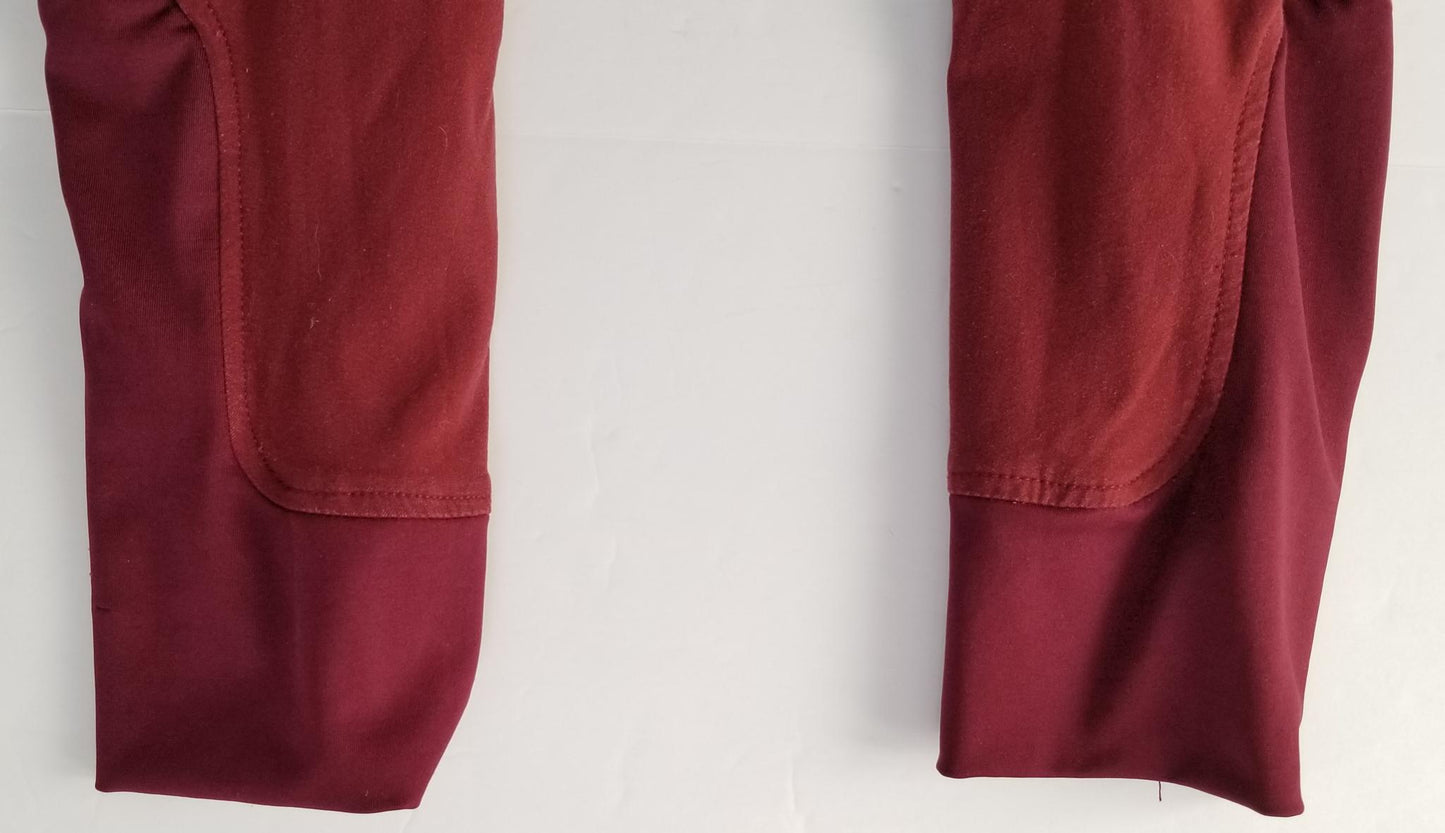 Elation Platinum Chelsea Knee Patch Breeches - Wine - Women's 30R