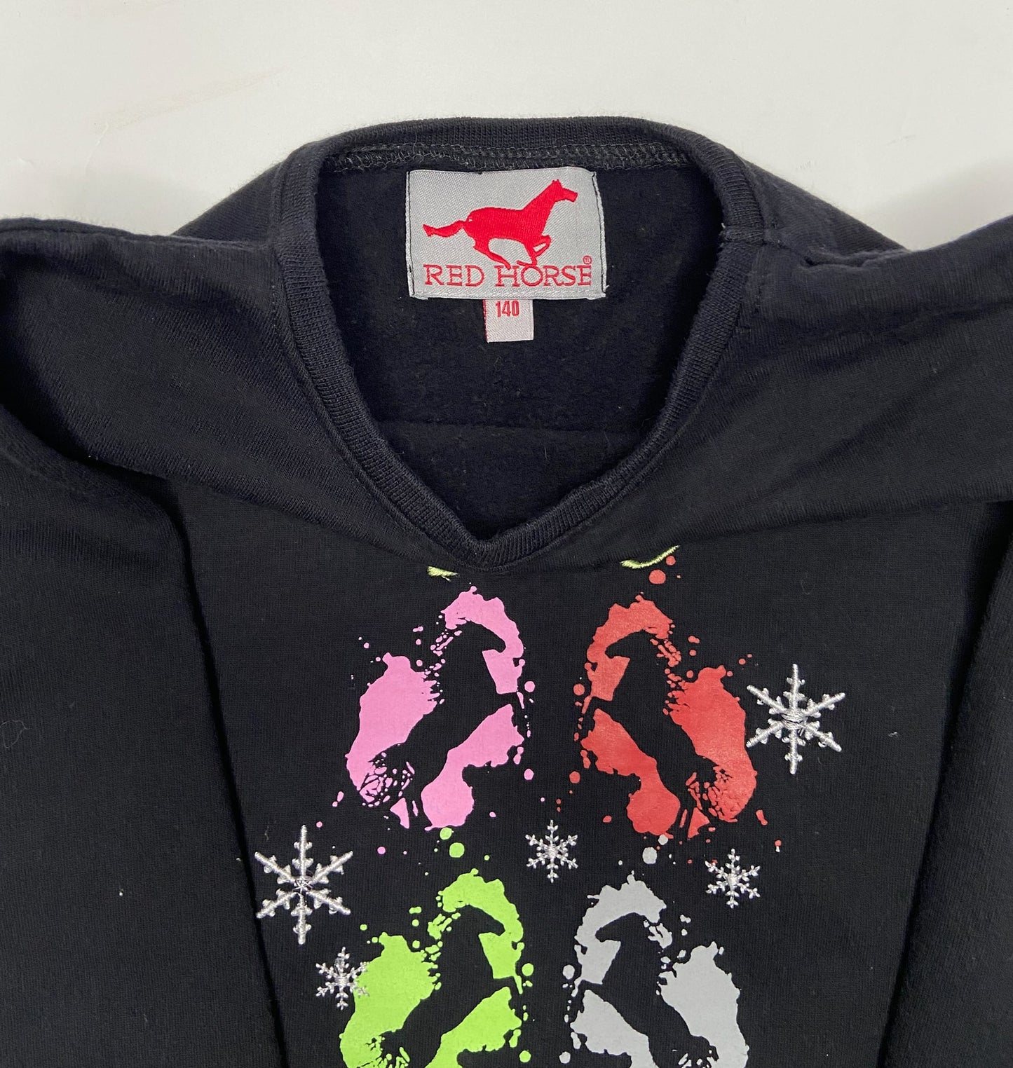 Red Horse Pull Over Sweater - Black - Youth Medium