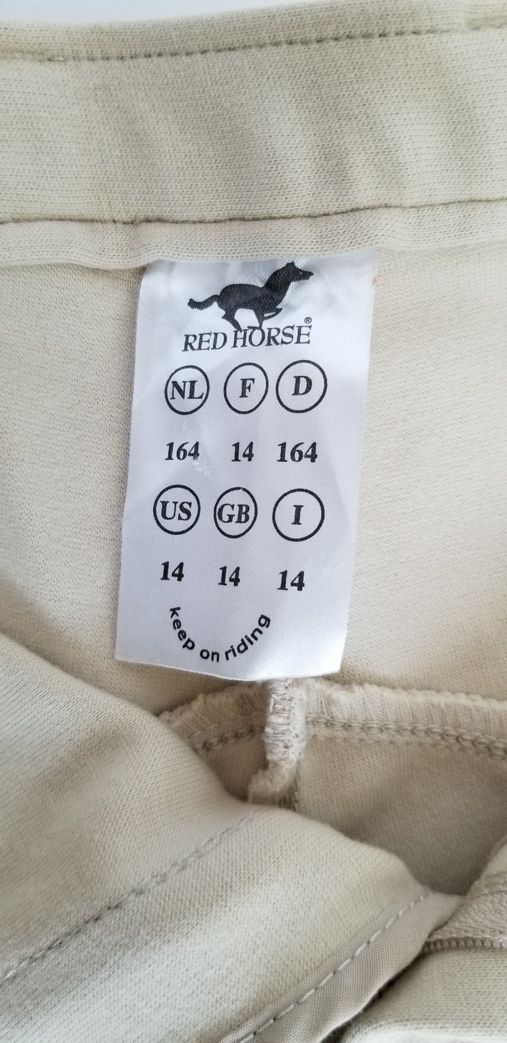 Red Horse Jodhpurs - Tan - Youth 14