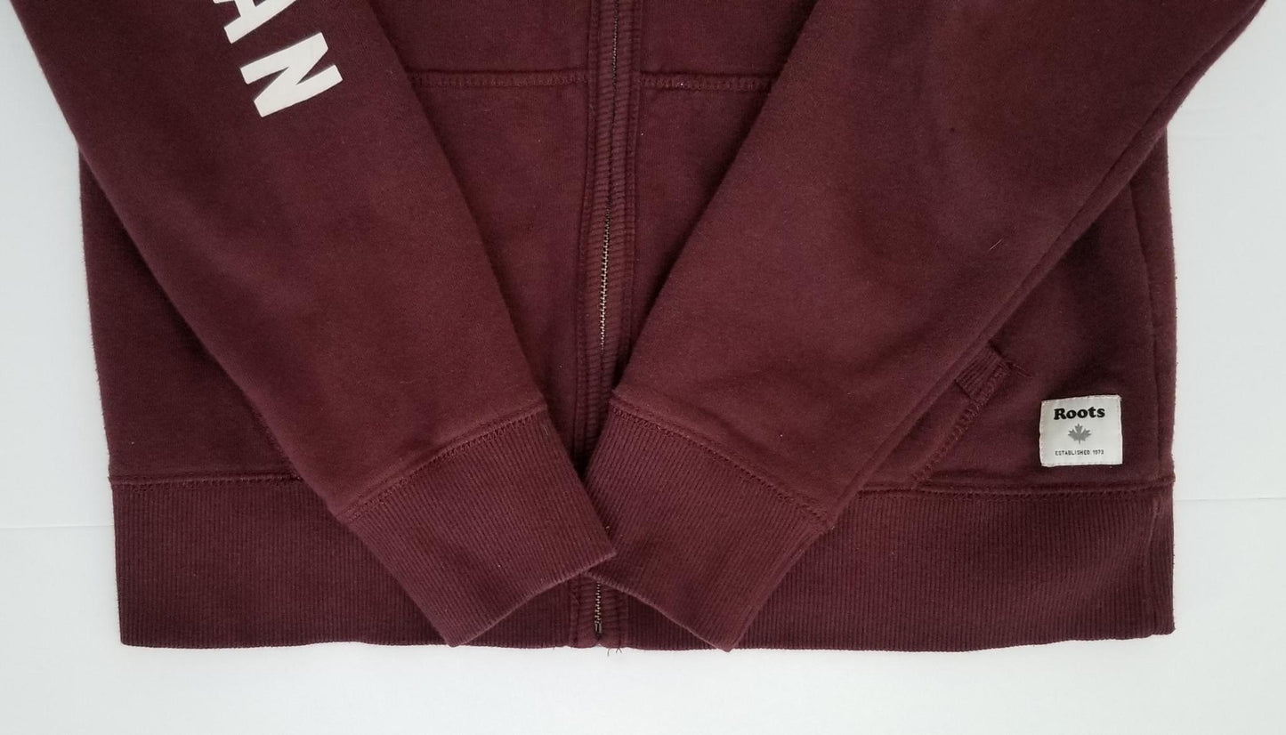 Roots Equestrian Original Full Zip Hoodie - Maroon - Women's Small