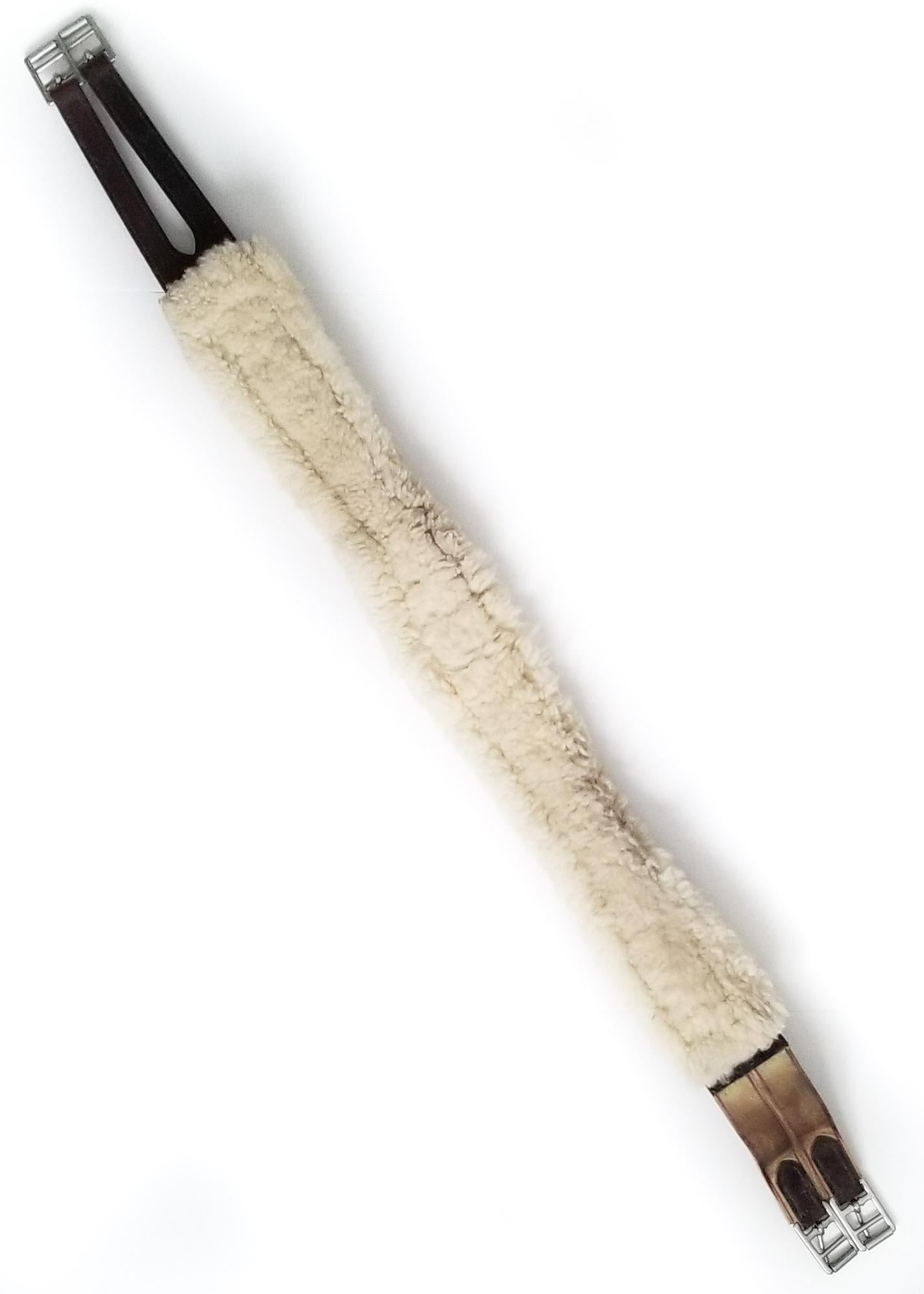 Shaped Sheepskin Velcro Girth - Brown - 122cm/48"