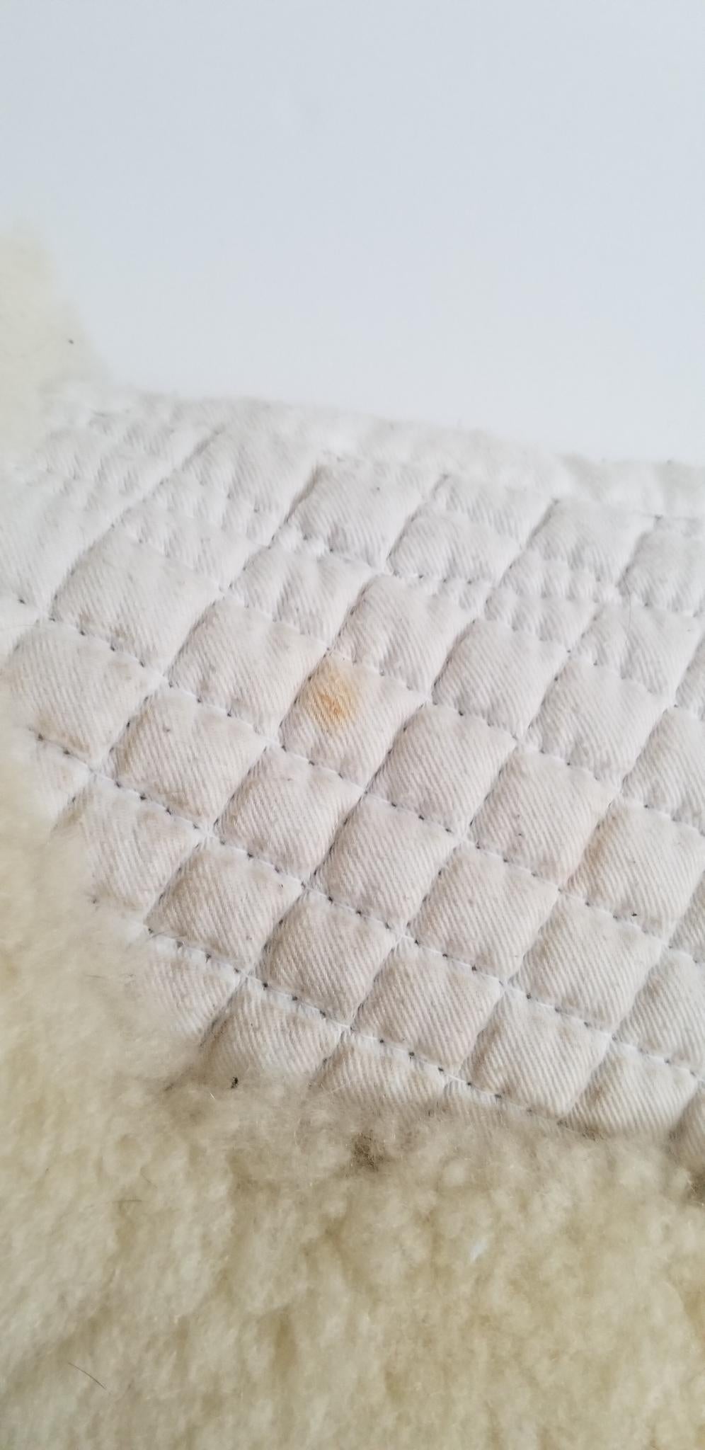 Roma Quilted Sheepskin Half Pad - White - 17"