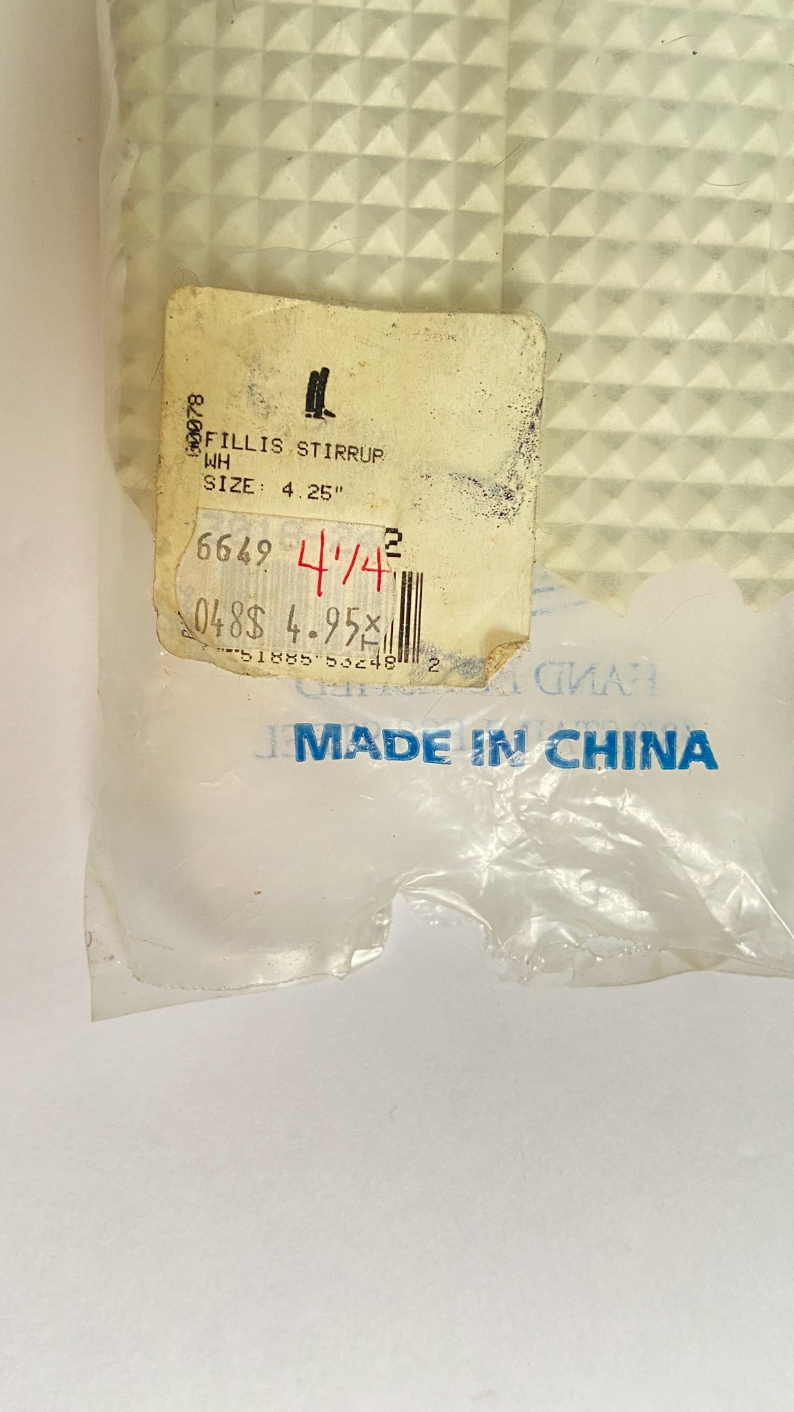 Fillis Stirrup Rubber Pads - White - 4.25"