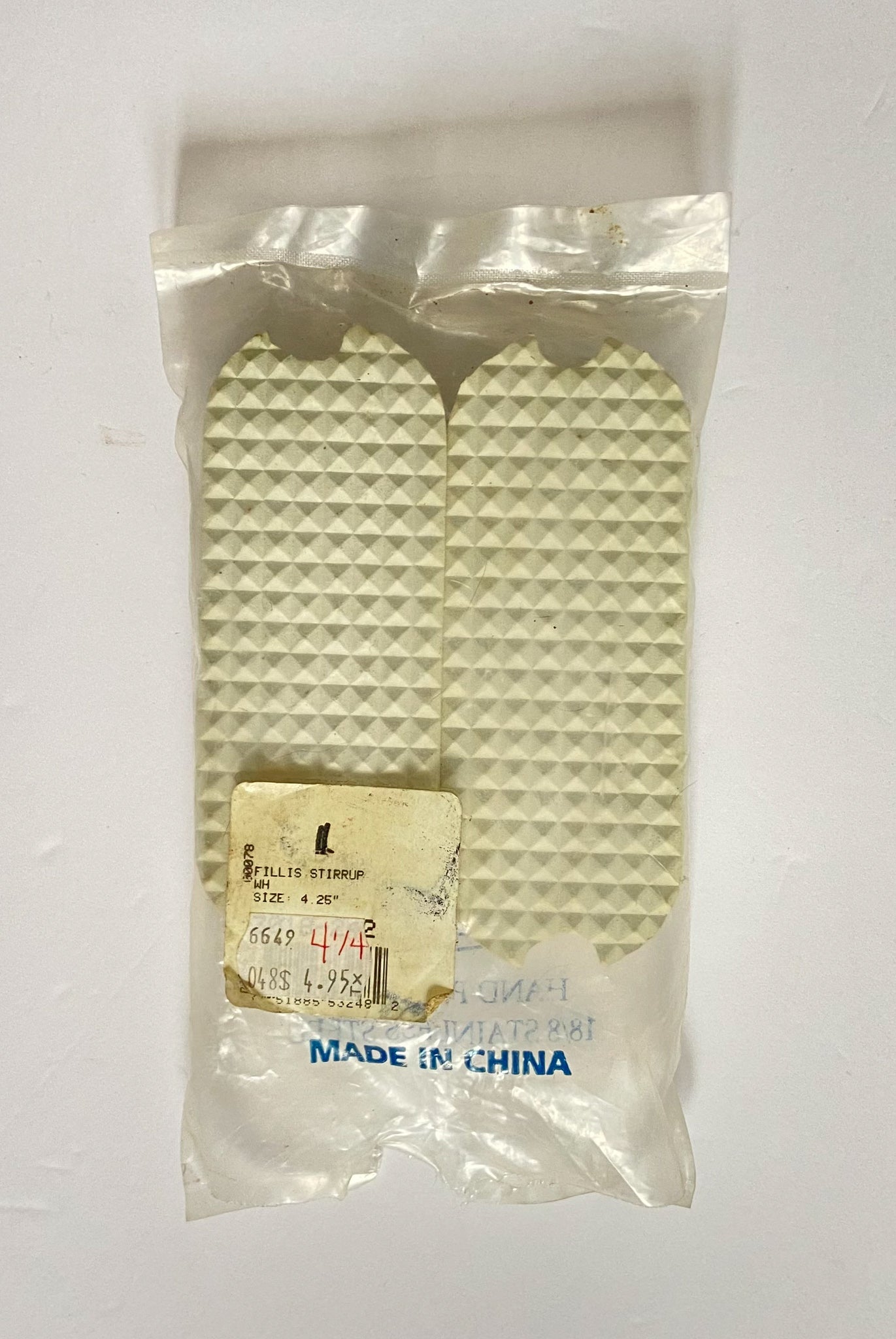 Fillis Stirrup Rubber Pads - White - 4.25"