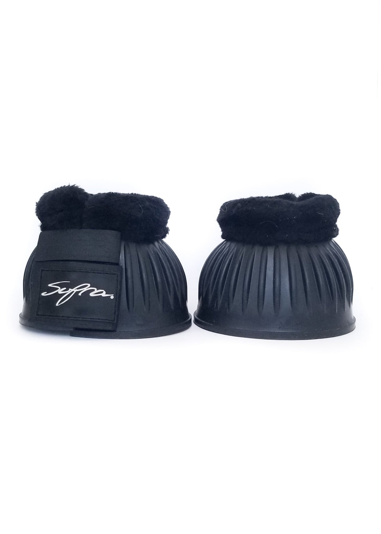 Supra 210 Fur Topped Bell Boot Ribbed W/ Velcro - Black - XL