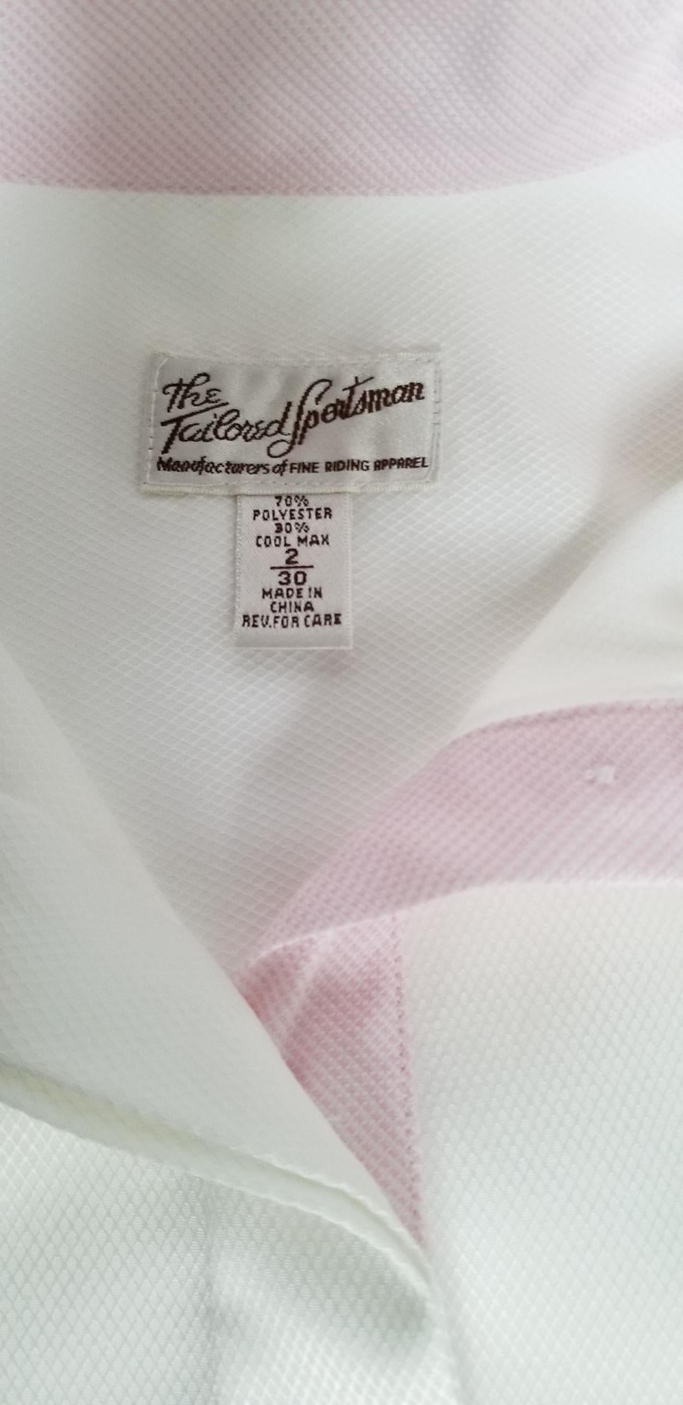 The Tailored Sportsman Coolmax Show Shirt - White - Women's Size 2 (Small)