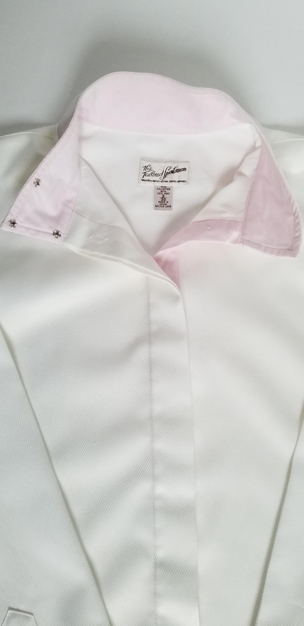 The Tailored Sportsman Coolmax Show Shirt - White - Women's Size 2 (Small)