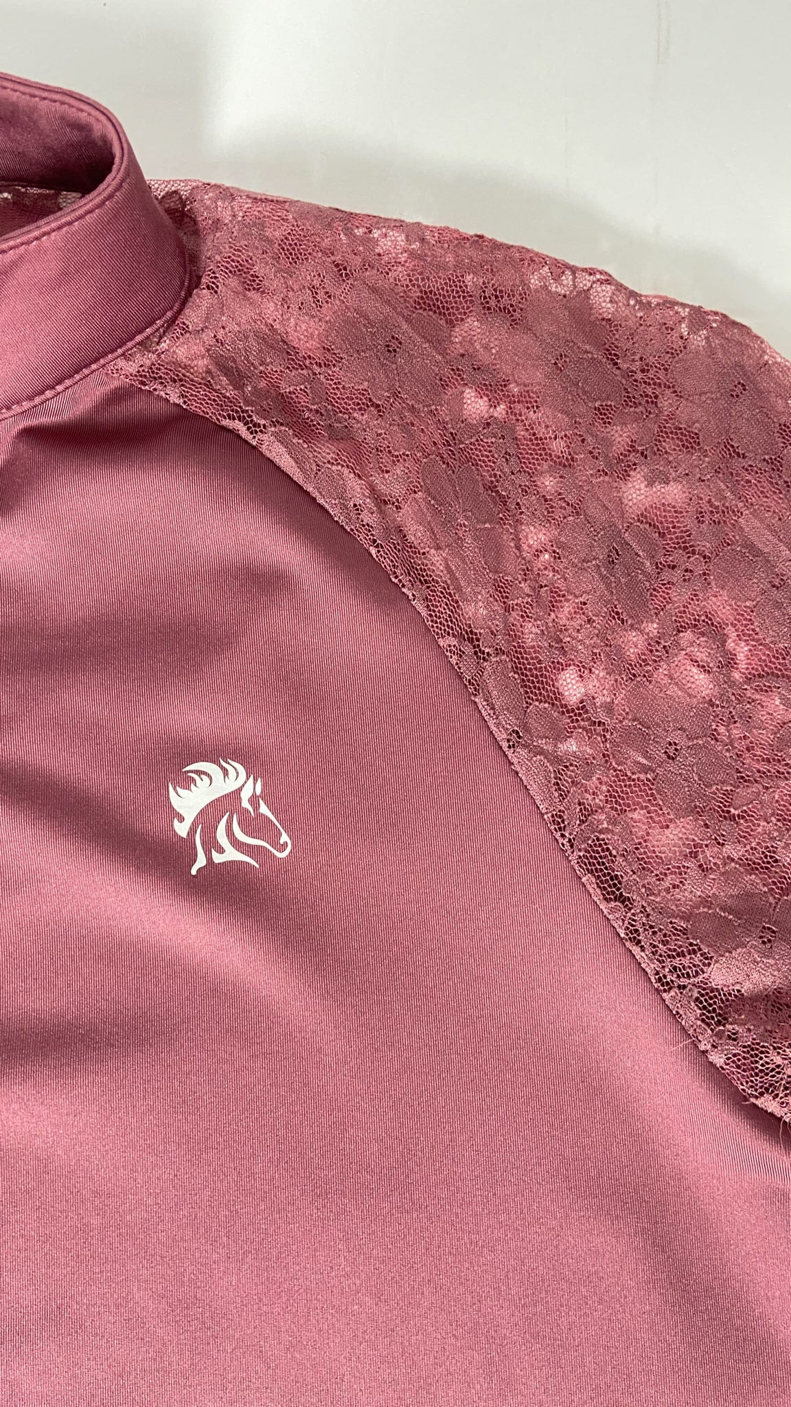 Tempo Equestrian Coco Functional Lace Trim Shirt - Nighshadow - Women's Medium