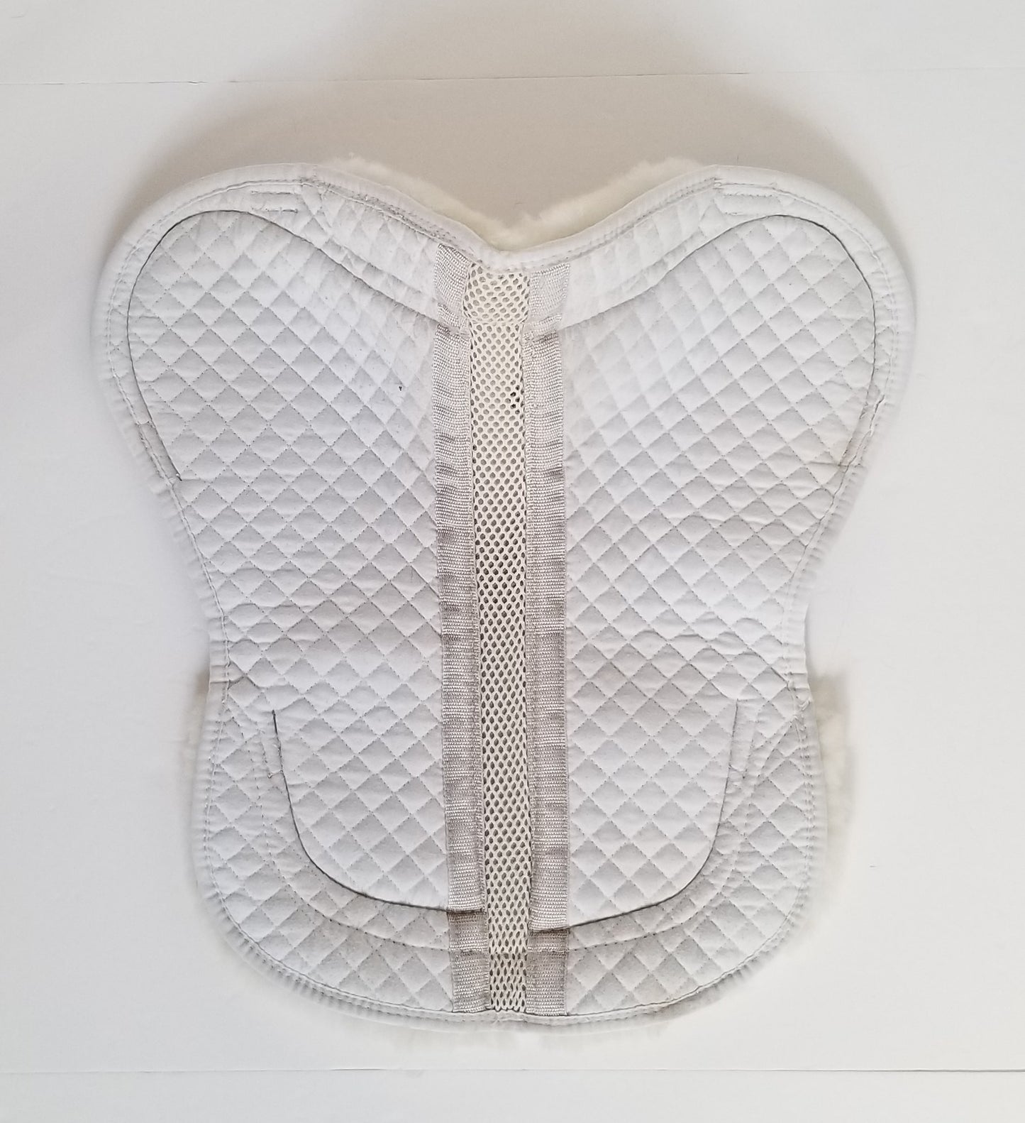 Thinline Trifecta Half Pad with Sheepskin Rolls (Shimable) - White - Small