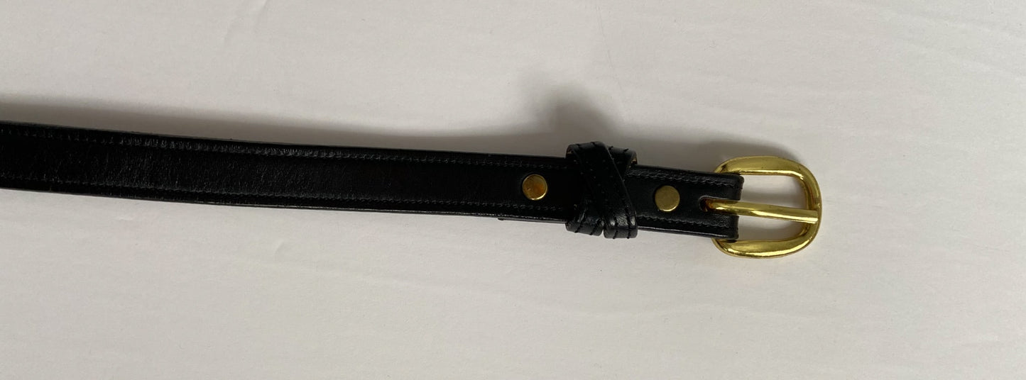 Tory Leather Raised Belt - Black - 32"