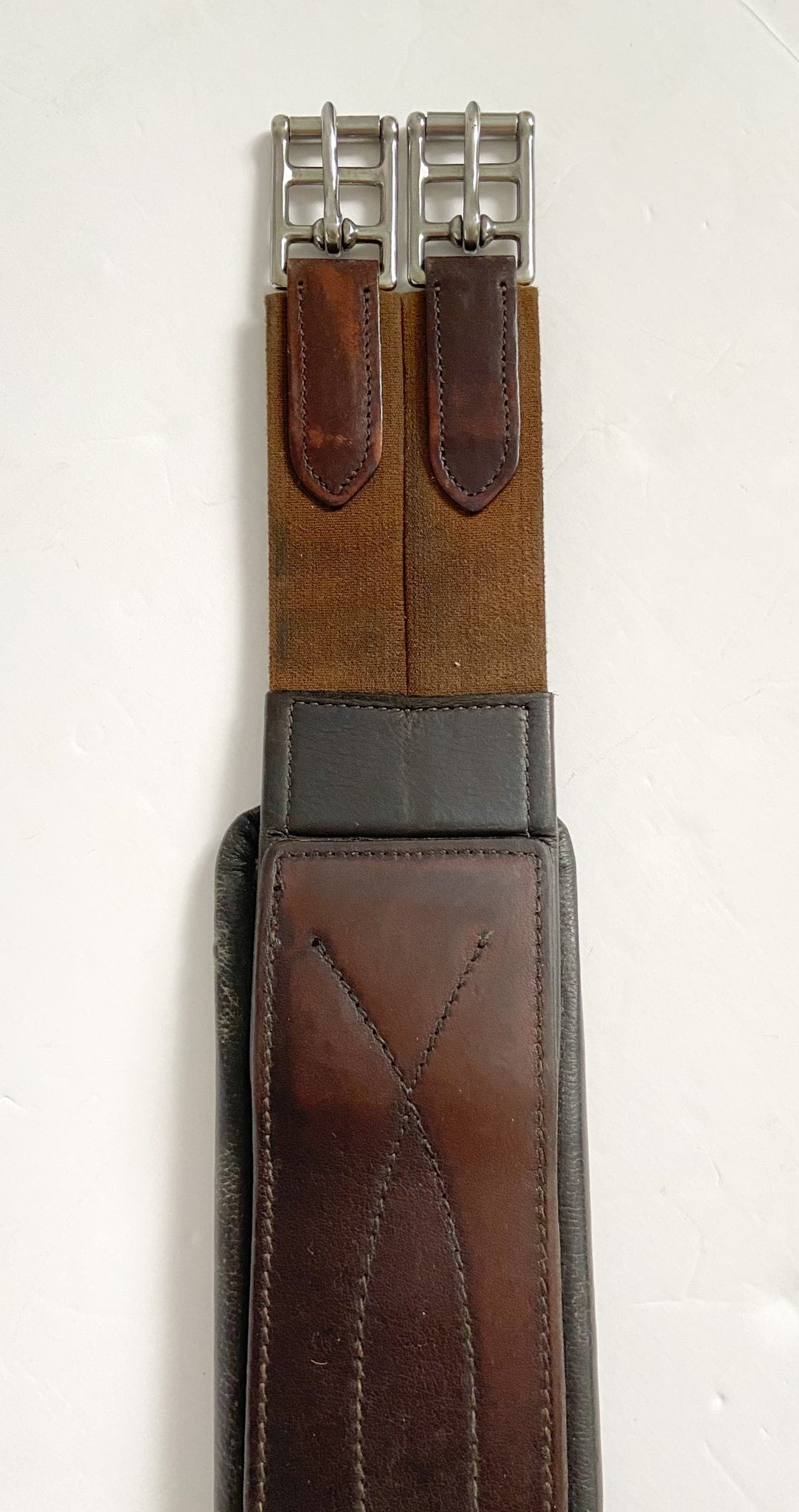 Total Saddle Fit StretchTec Shoulder Relief Girth - Brown - 56"