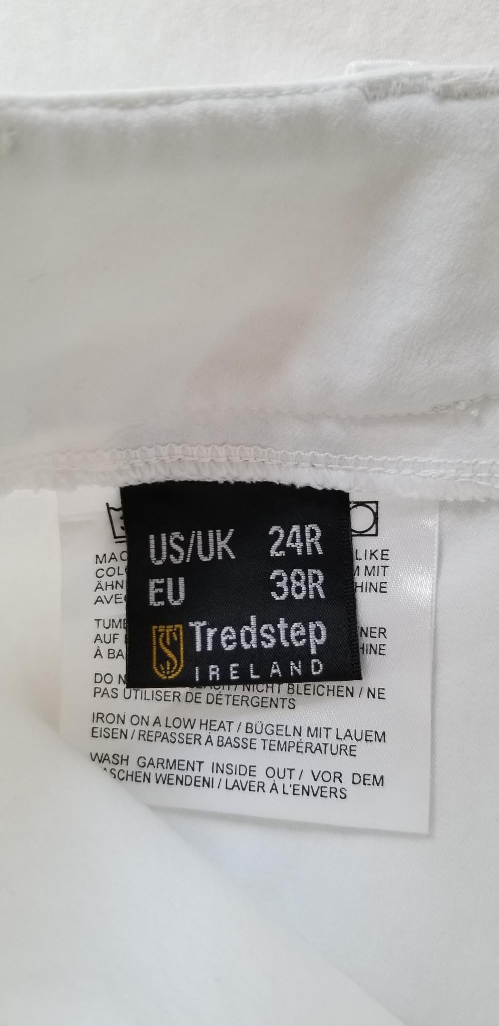 Tredstep Symphony No. 2 Azzua Silicone Knee Patch Breeches - White - Women's 24R