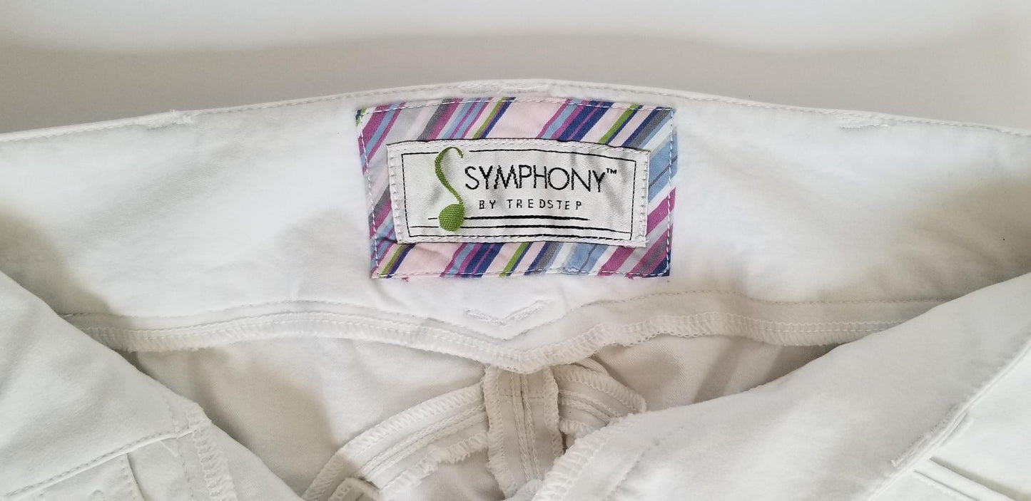 Tredstep Symphony No. 2 Azzua Silicone Knee Patch Breeches - White - Women's 24R