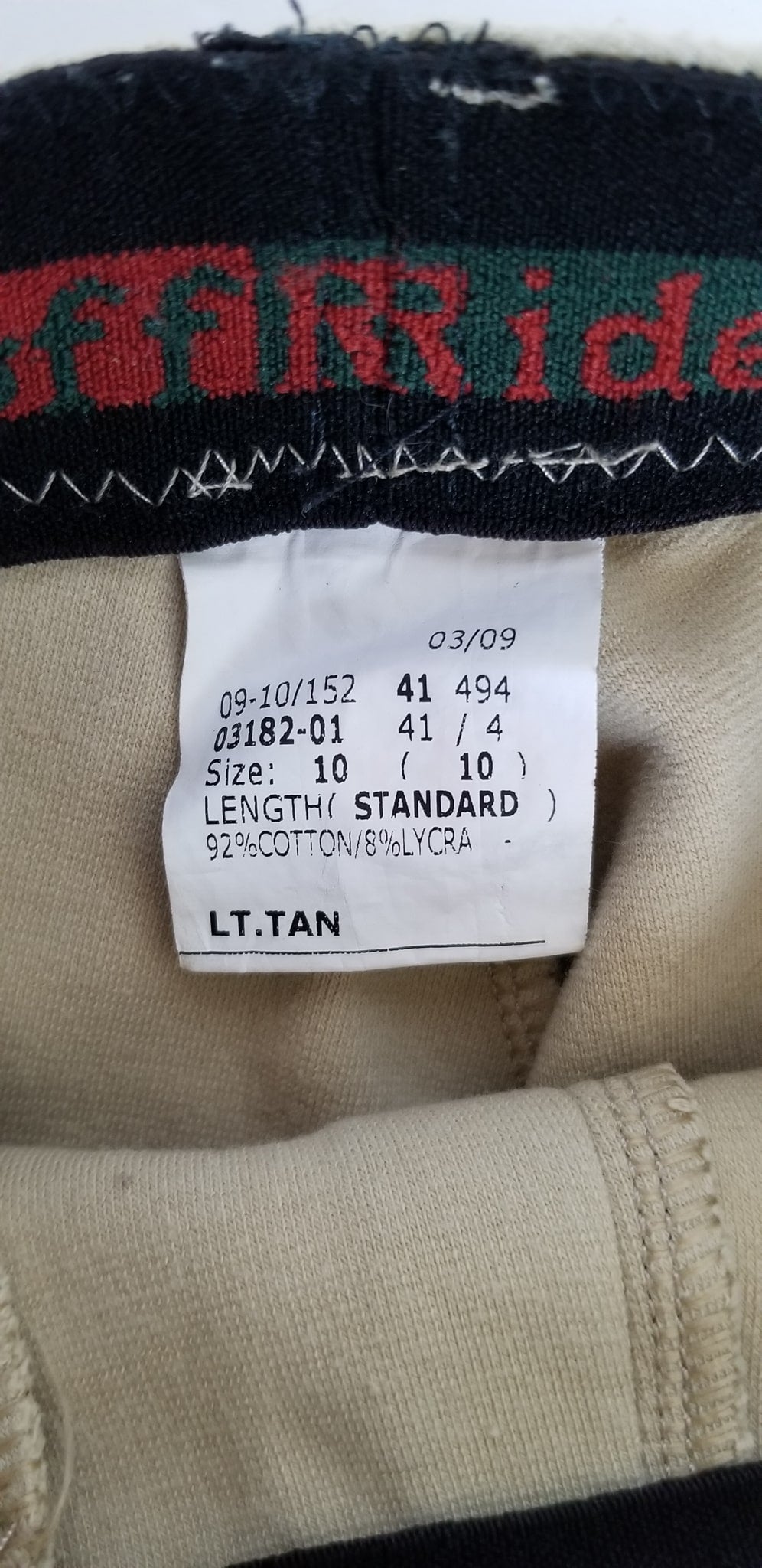 TuffRider Childs Starter Breeches - Tan - Youth 10