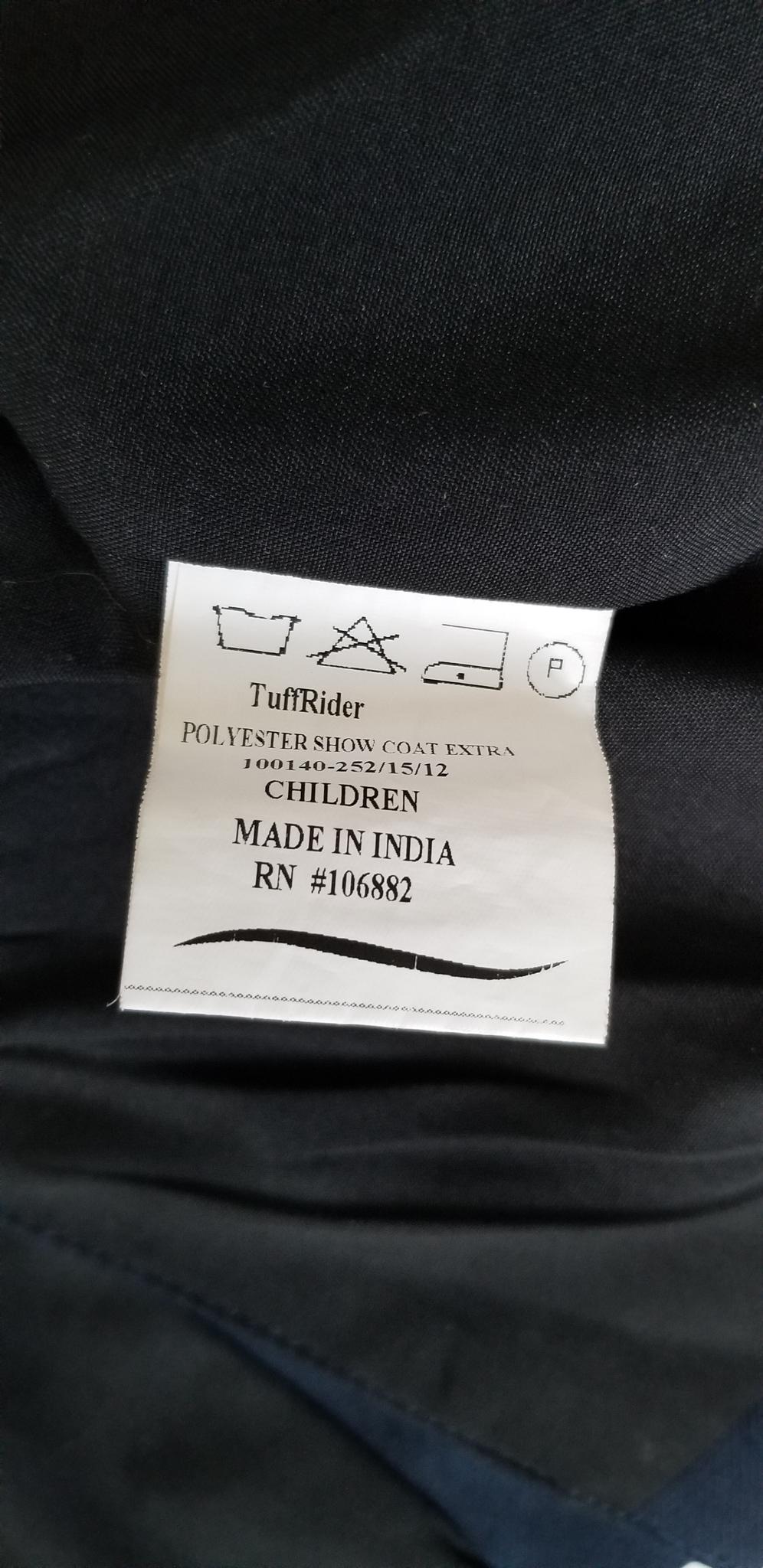 TuffRider Classic Navy Show Coat - Navy - Youth 12
