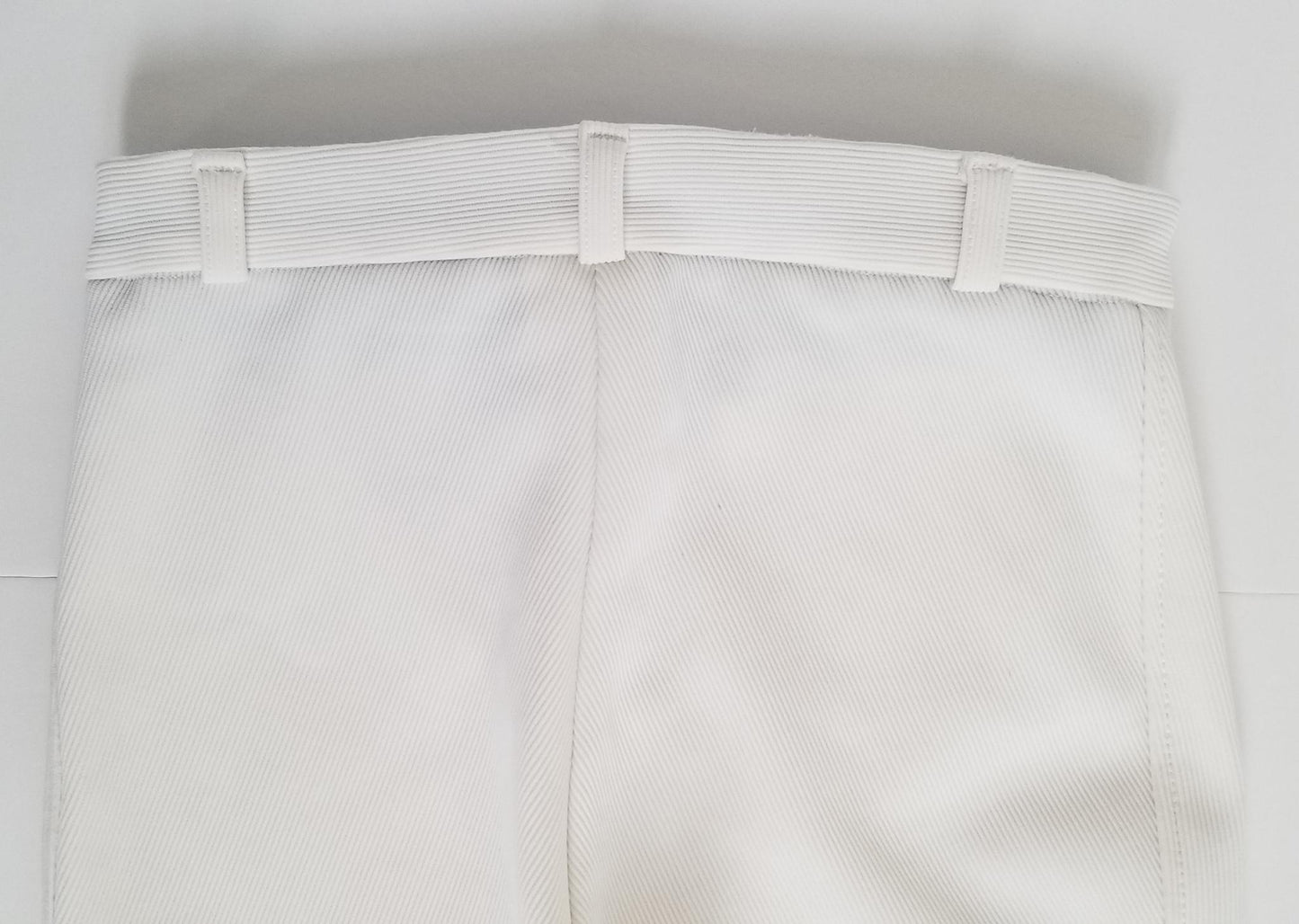 TuffRider Ribbed Knee Patch Breeches - White - Youth 14