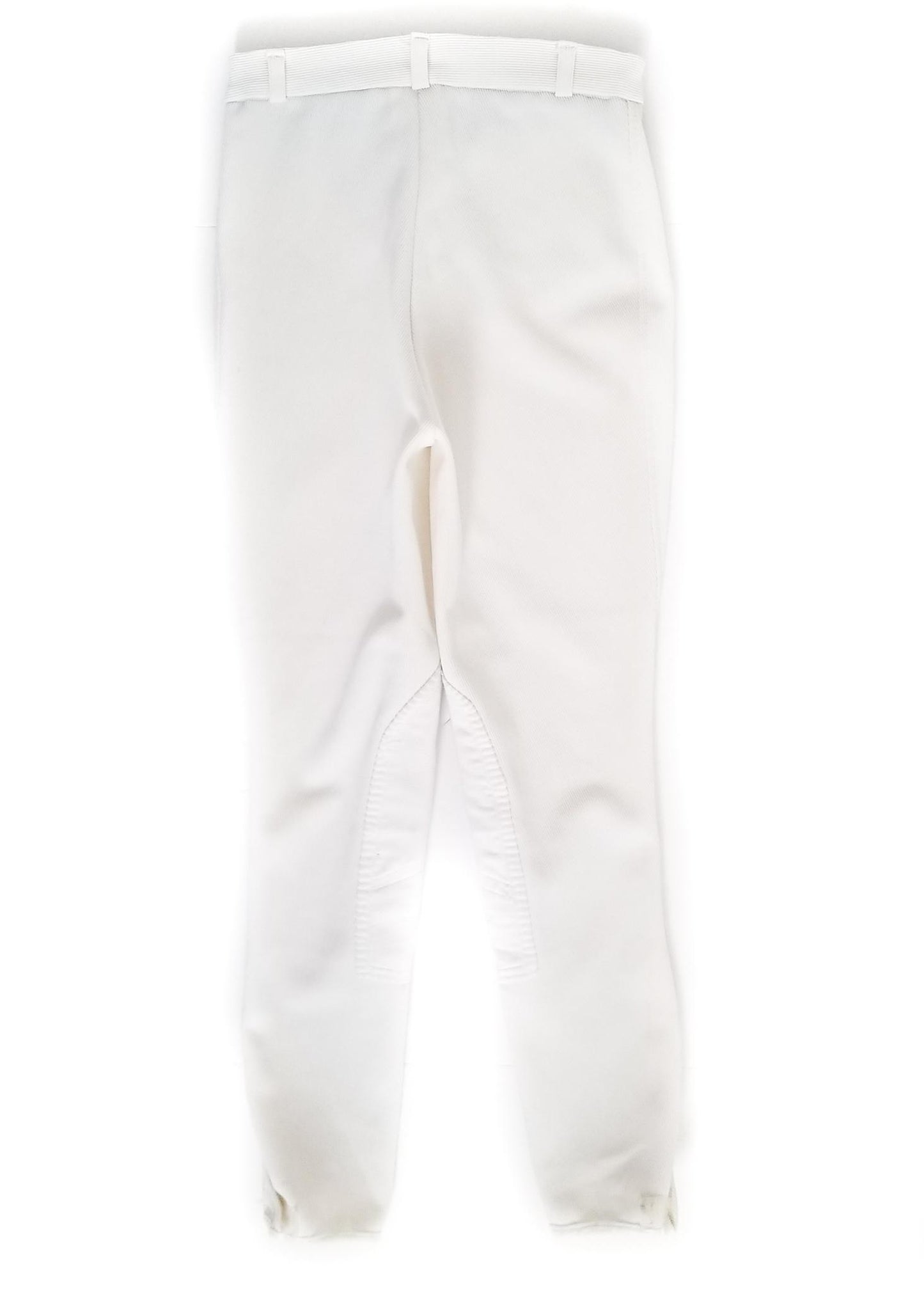 TuffRider Ribbed Knee Patch Breeches - White - Youth 14