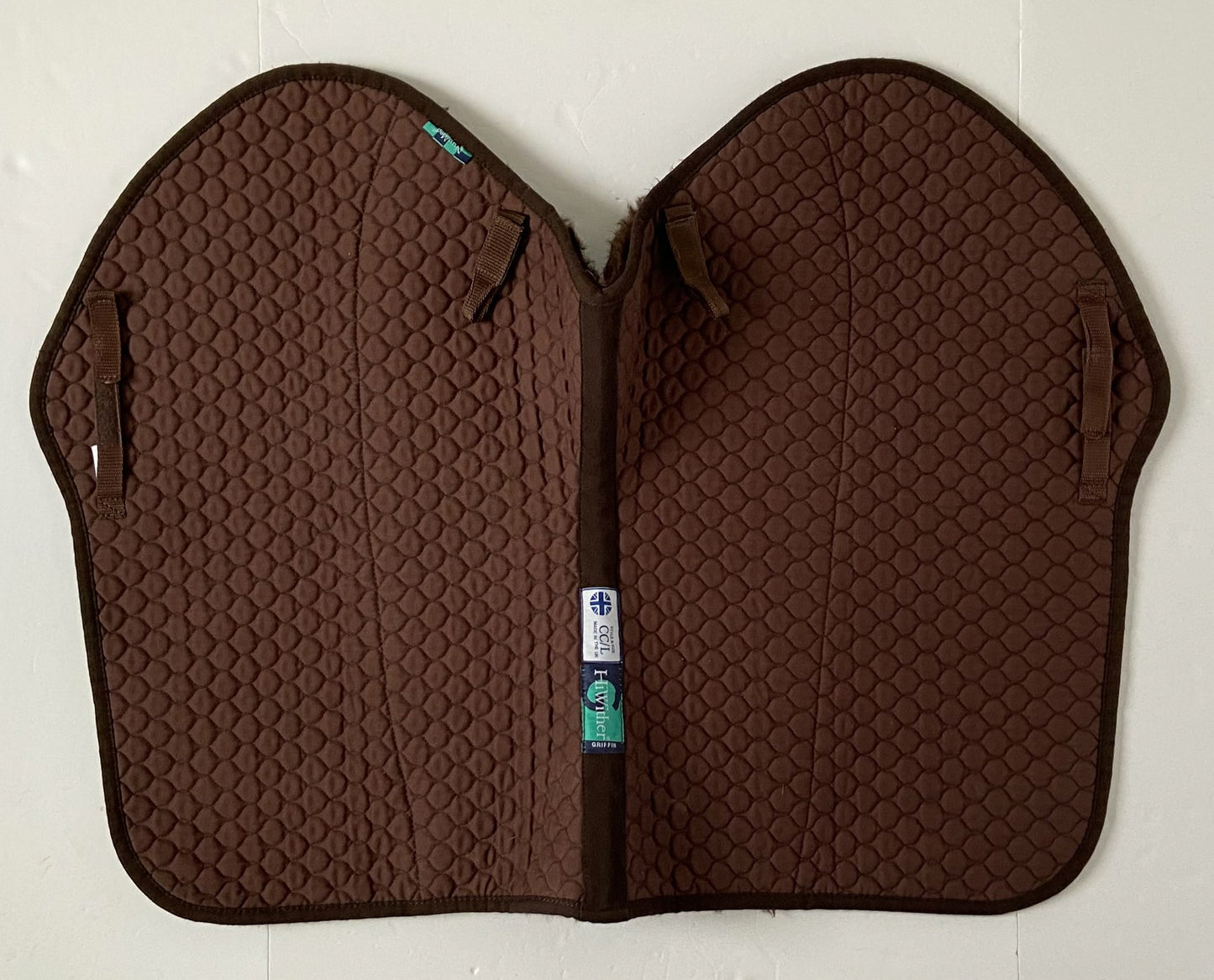 Nuumed HiWither Wool Close Contact Saddle Pad - Brown - Medium (16" - 17")