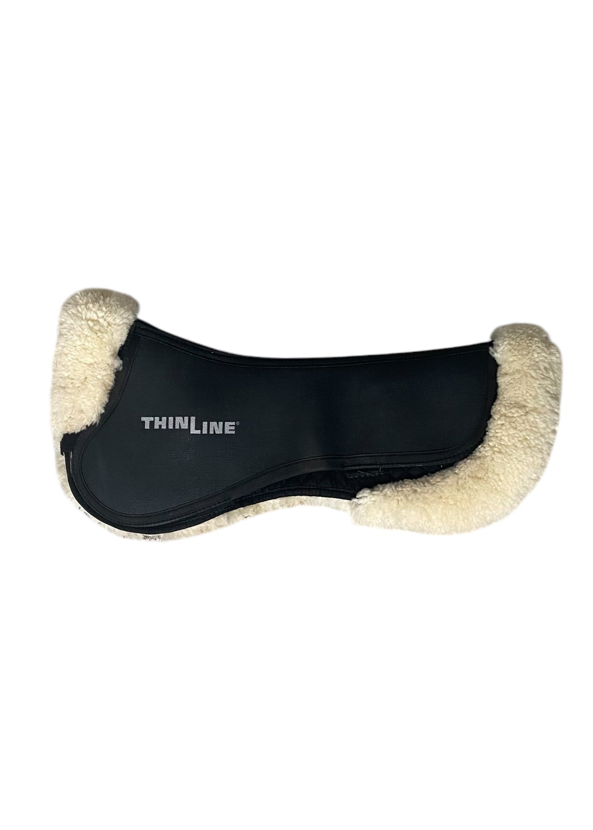 Thinline Trifecta Half Pad with Full Sheepskin (Shimmable) - Black - Large