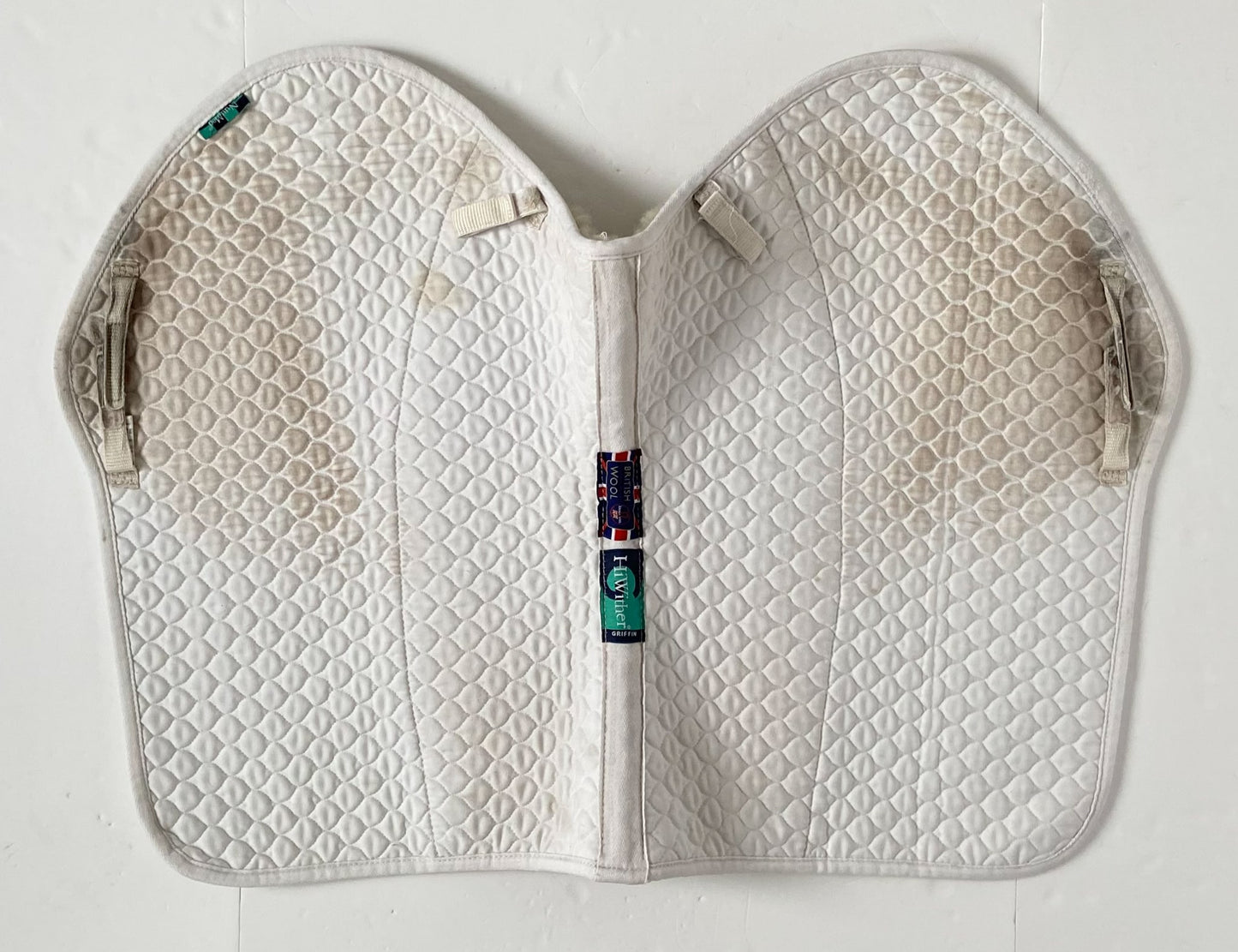 Nuumed HiWither Wool Close Contact Saddle Pad - White - Medium (16" - 17")