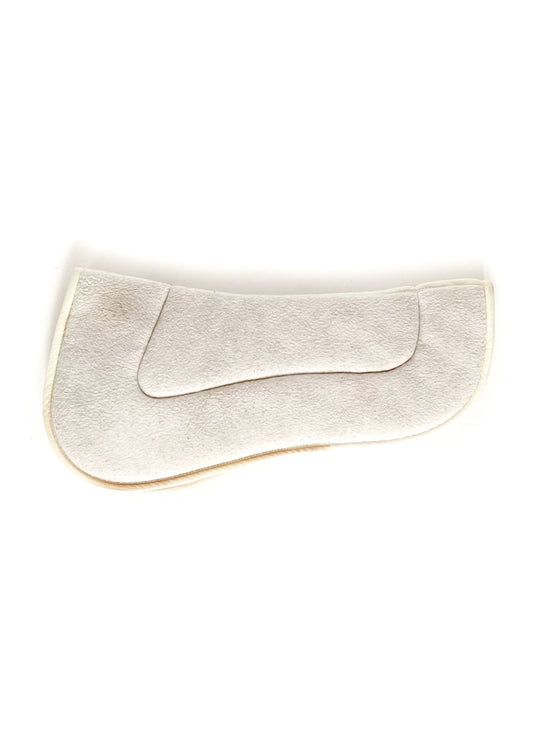 Wilker's Fleece Half Pad - White - 16"-17"