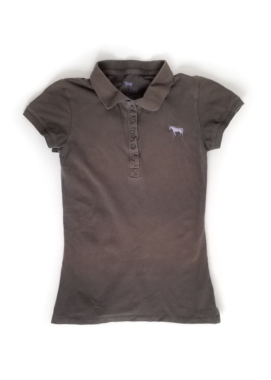 Aerion Pique Polo Shirt - Brown - Women's XS