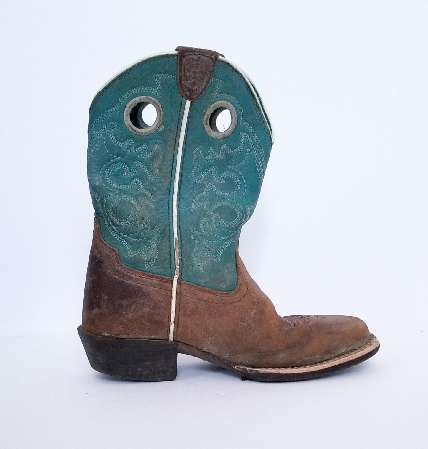 Ariat Blue Cowboy Boots - Brown - Youth 12