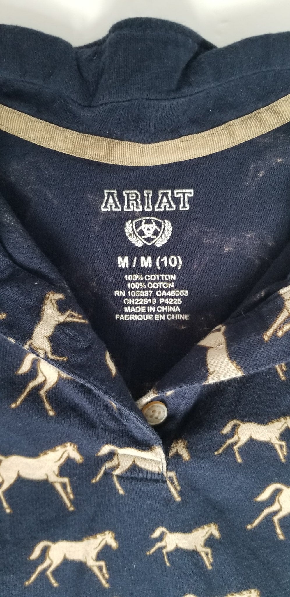 Ariat Polo Shirt - Navy - Youth Medium