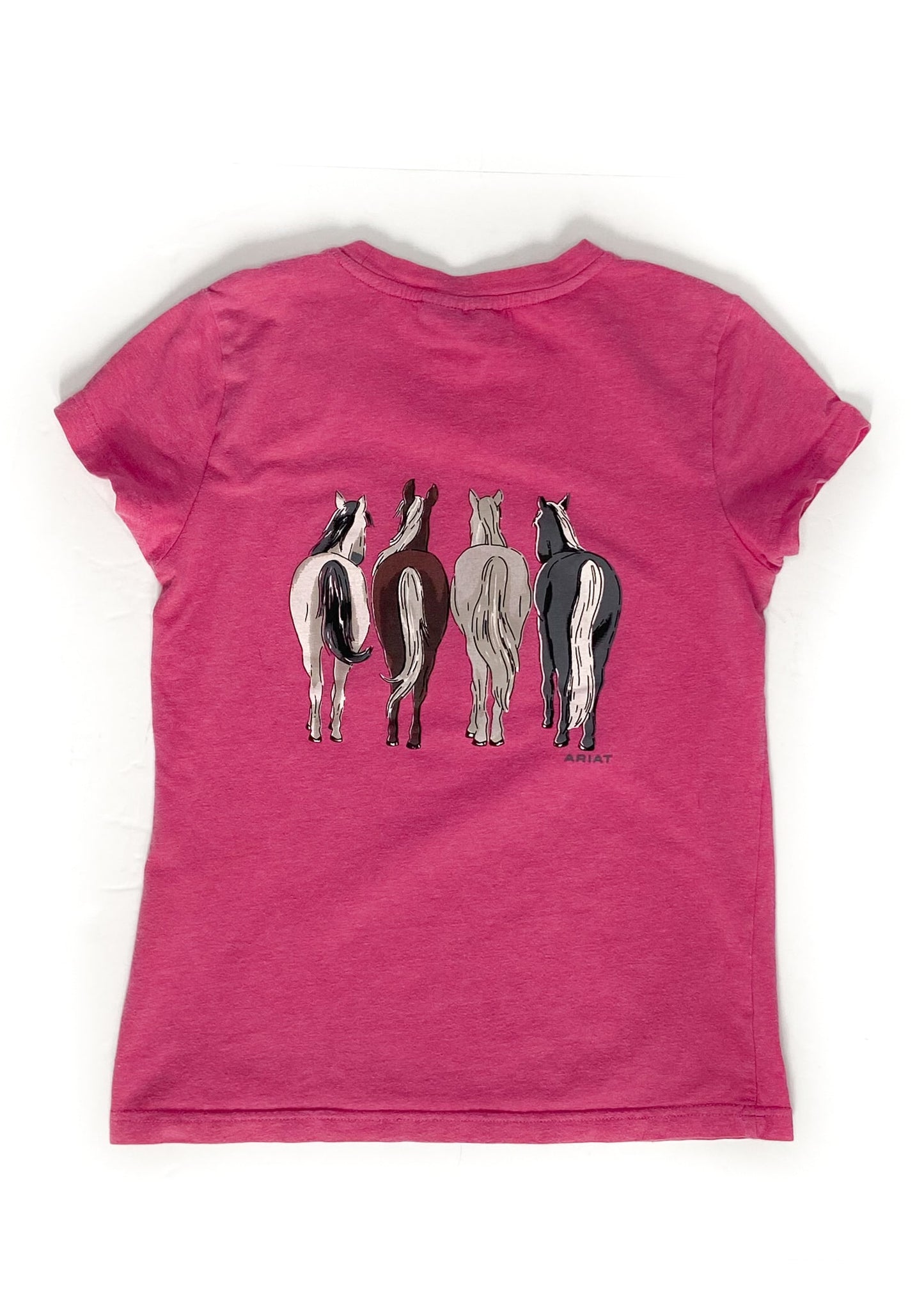 Ariat Short Sleeve Shirt - Pink - Youth Large