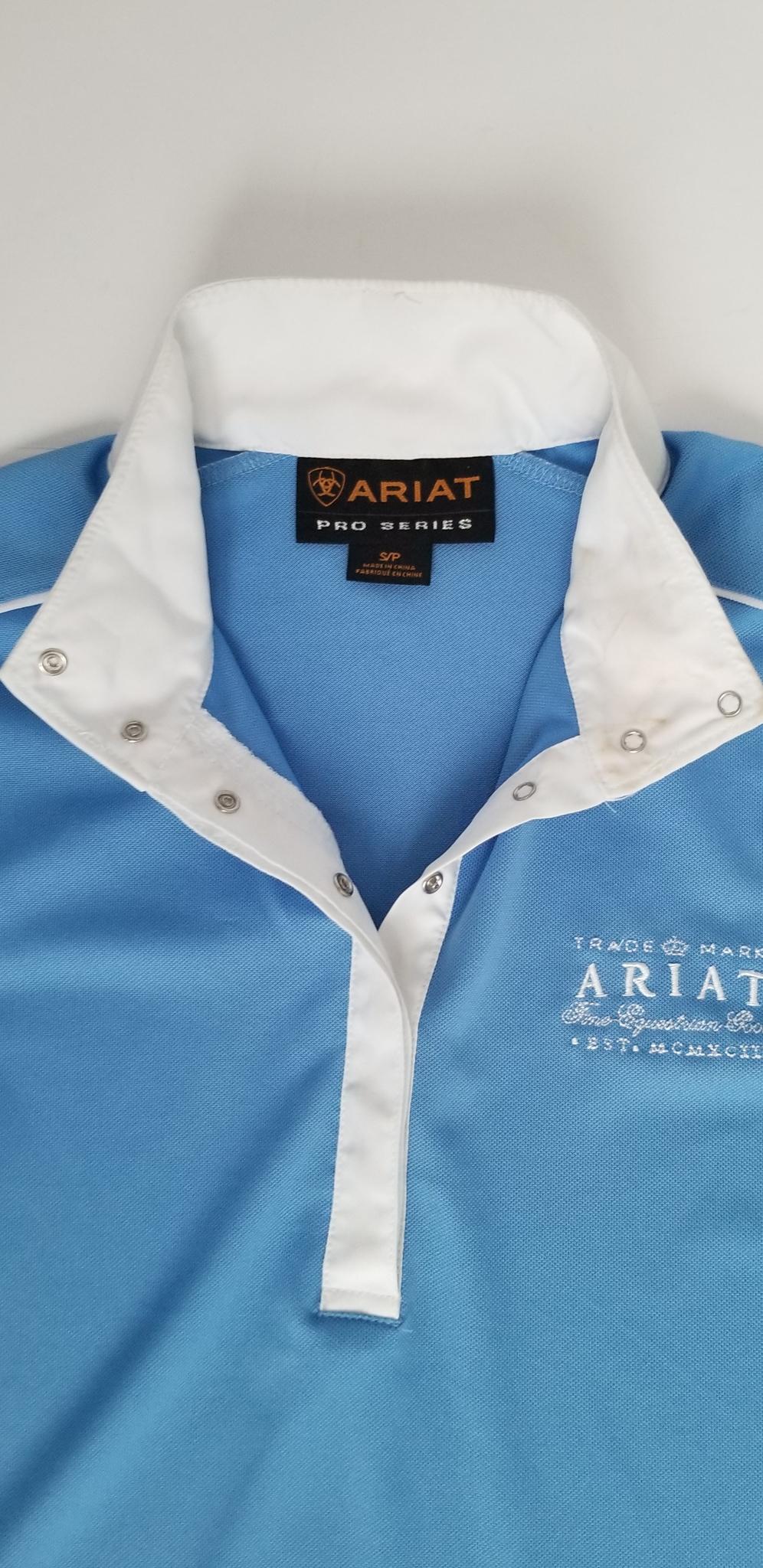 Ariat Pro Series Competition Shirt - Blue and White - Women's Small