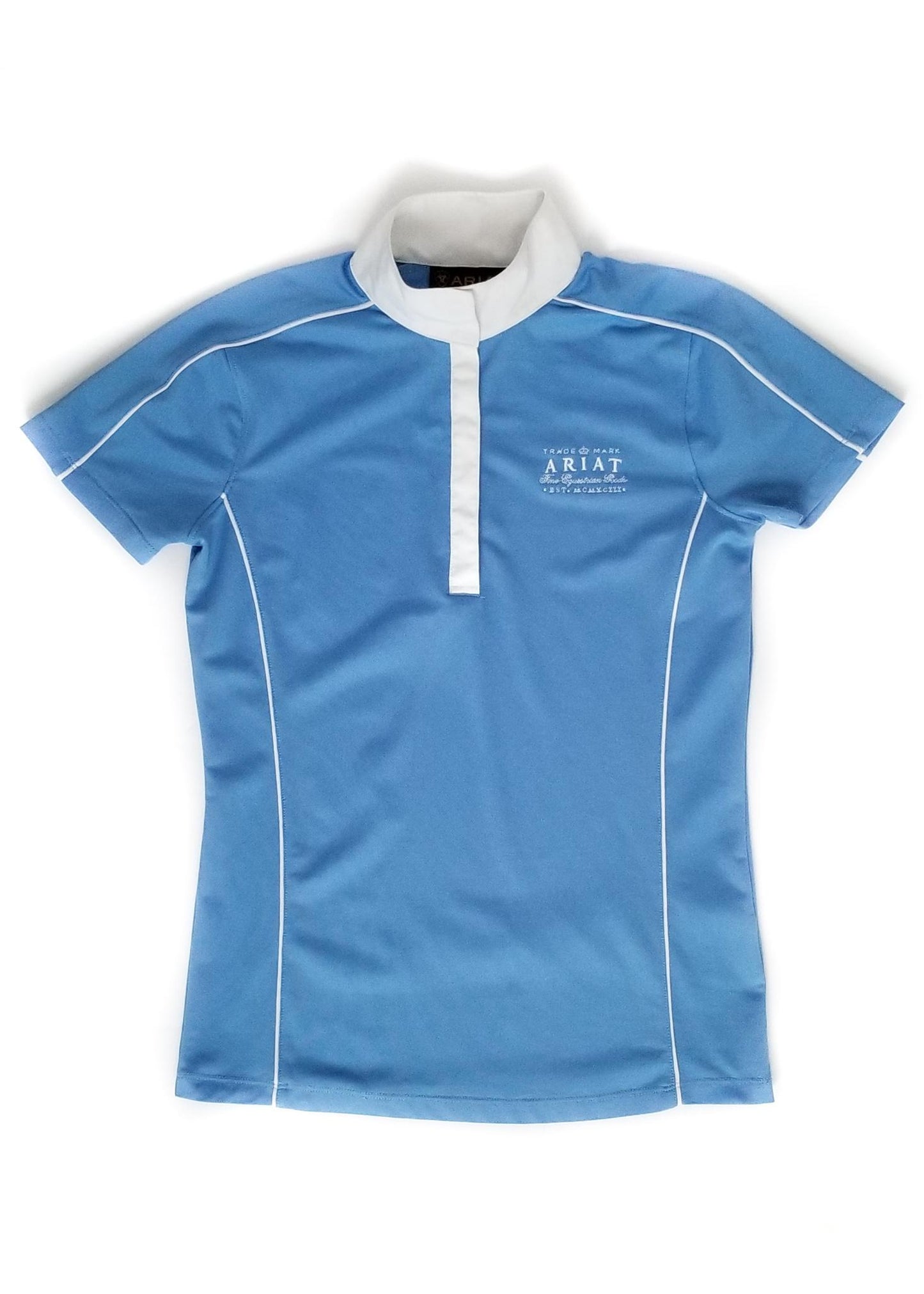 Ariat Pro Series Competition Shirt - Blue and White - Women's Small