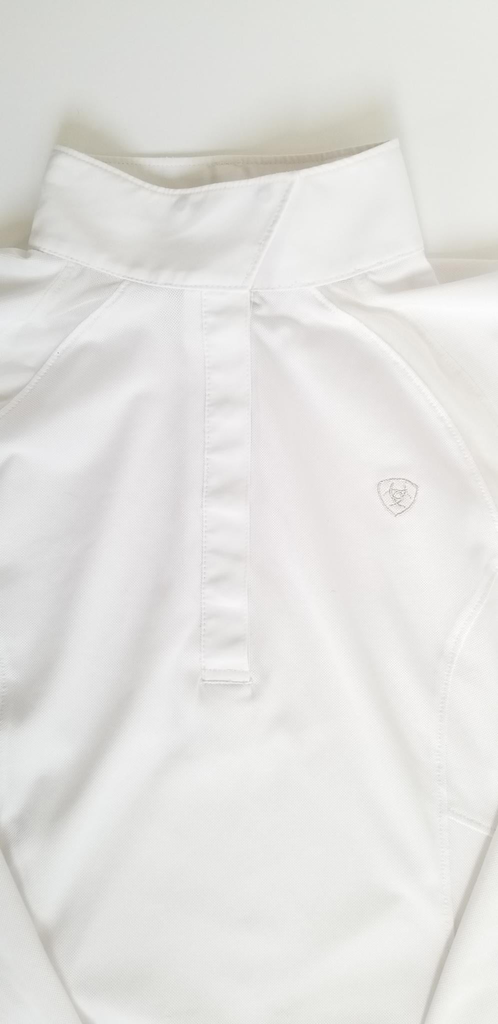 Ariat Sunstopper 2.0 Ladies Long Sleeve Show Shirt - White - Medium