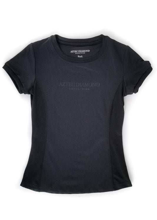 Aztec Diamond Technical T Shirt - Black - Women's Small