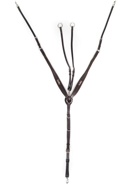 Kentaur Napoli Breastplate with Fancy Stitch - Brown - Full