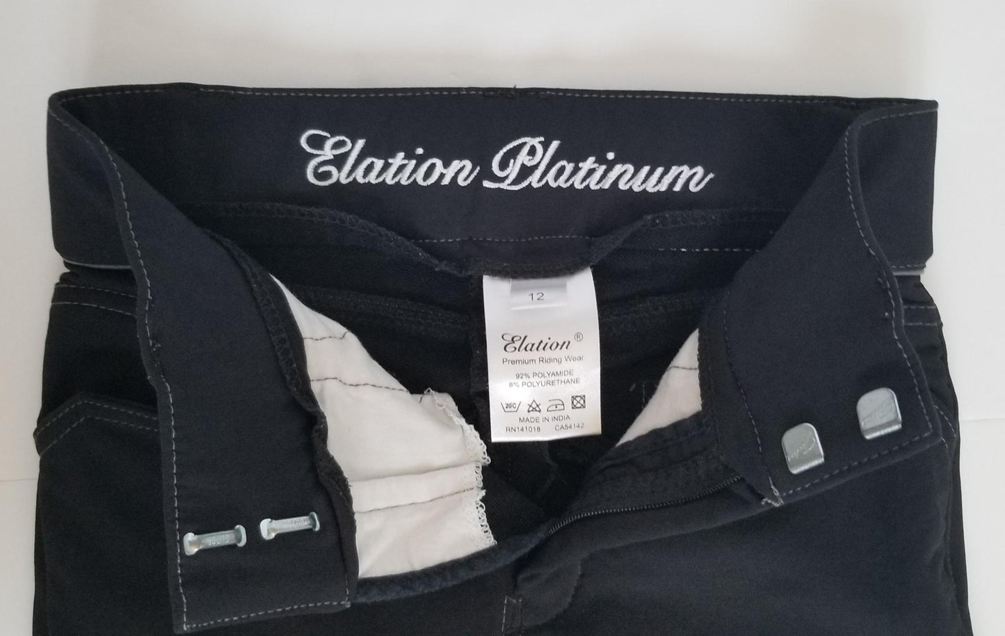 Elation Platinum Brooklyn Breeches - Black - Youth 12