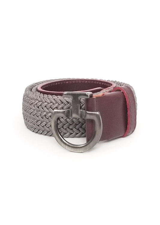 Cavalleria Toscana Women's Elastic Belt - Red and Grey - Small
