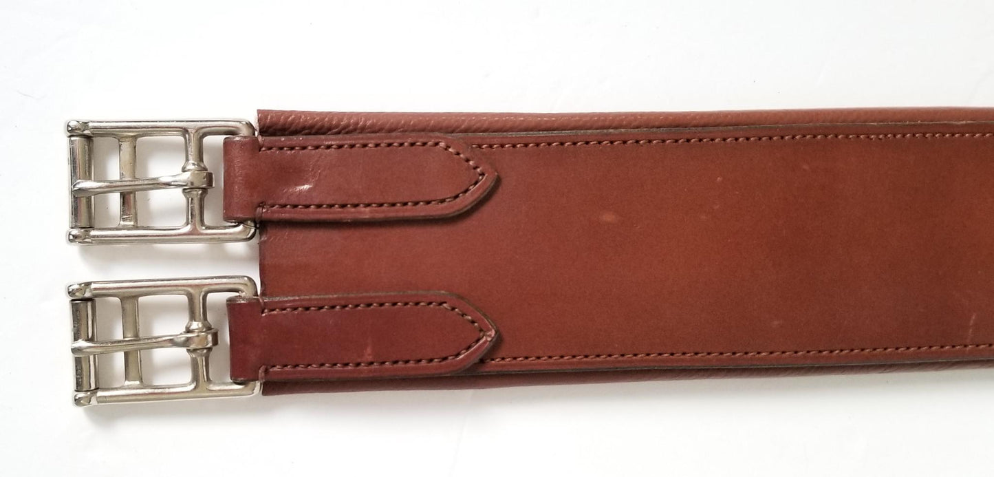 Classic Equine Leather Girth - Light Brown - 54"
